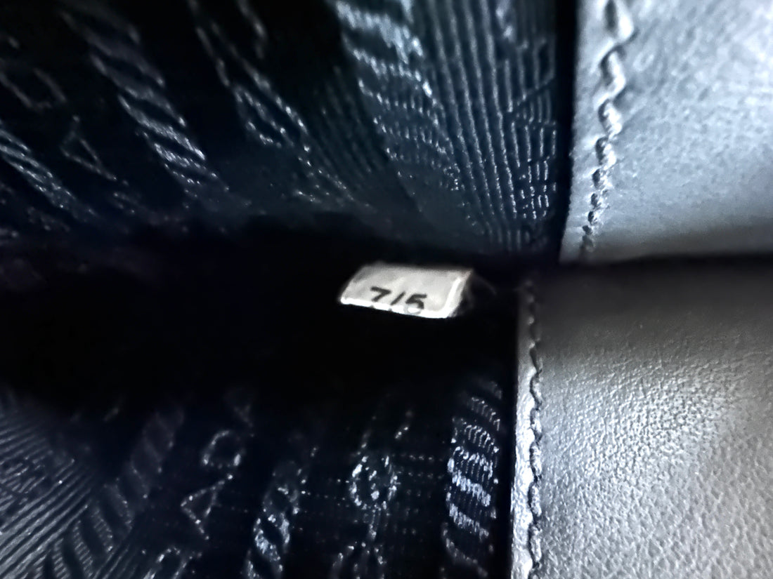 Prada Paradigme Grey Saffiano Leather Small Size Tote Handle Bag PR459