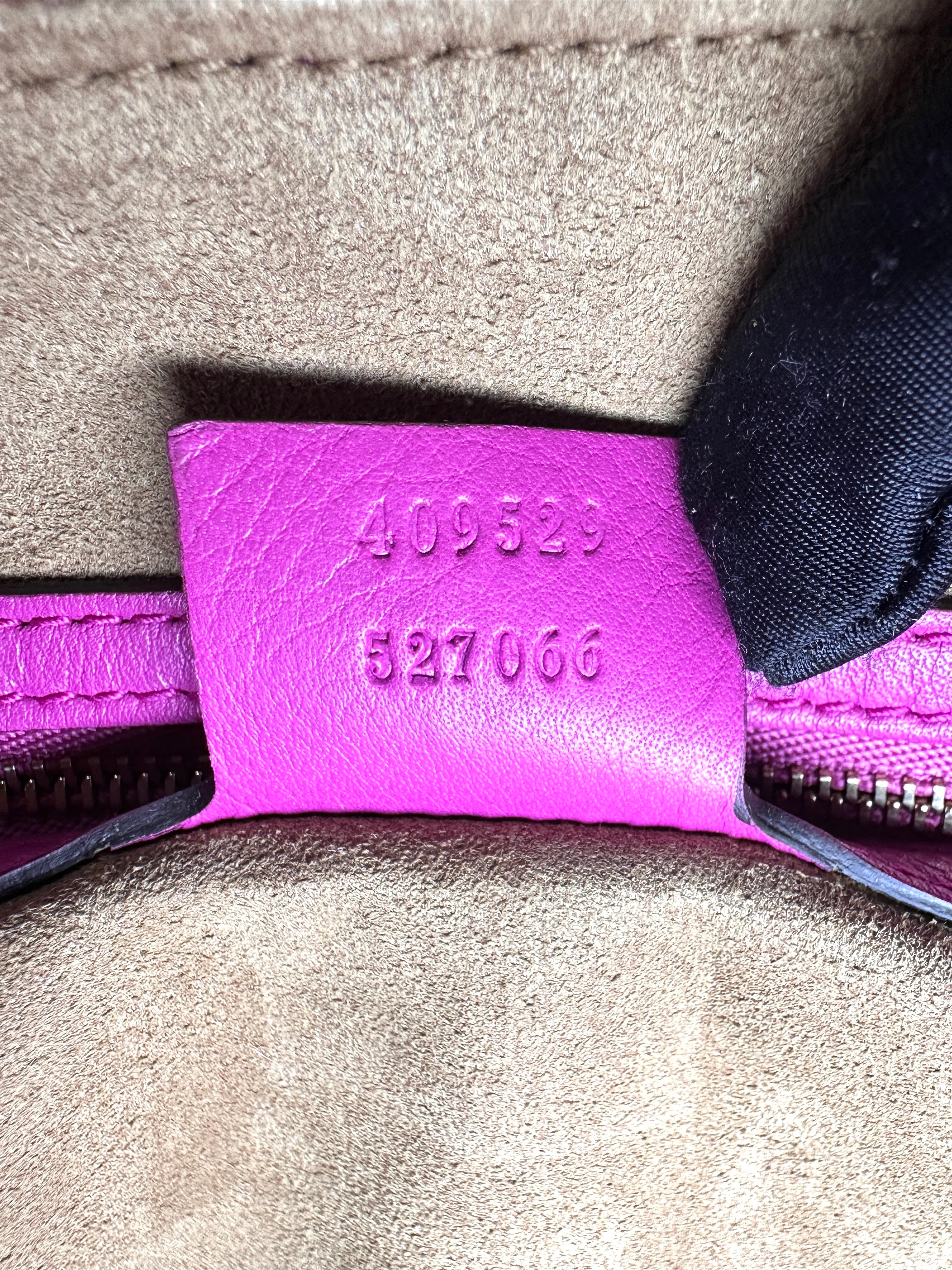 Gucci GG Supreme Canvas & Red Leather Boston Bag GG1278