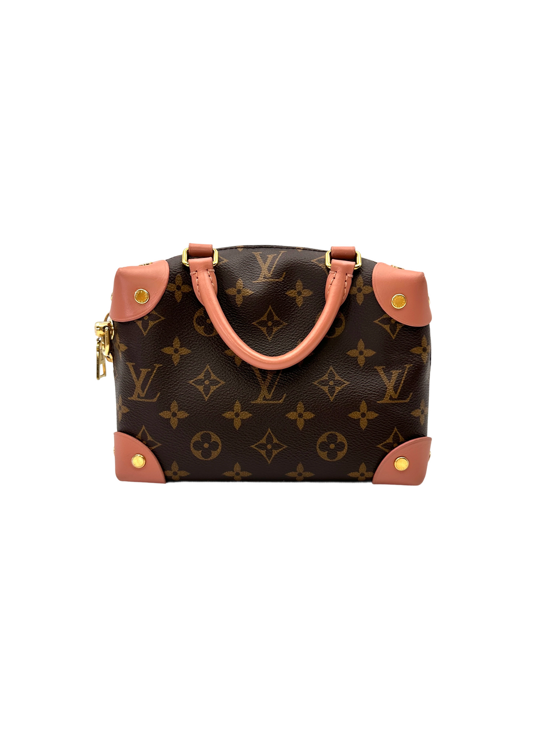Louis Vuitton Petite Malle Souple Monogram Empreinte & Pink Leather Handle Bag LV2991