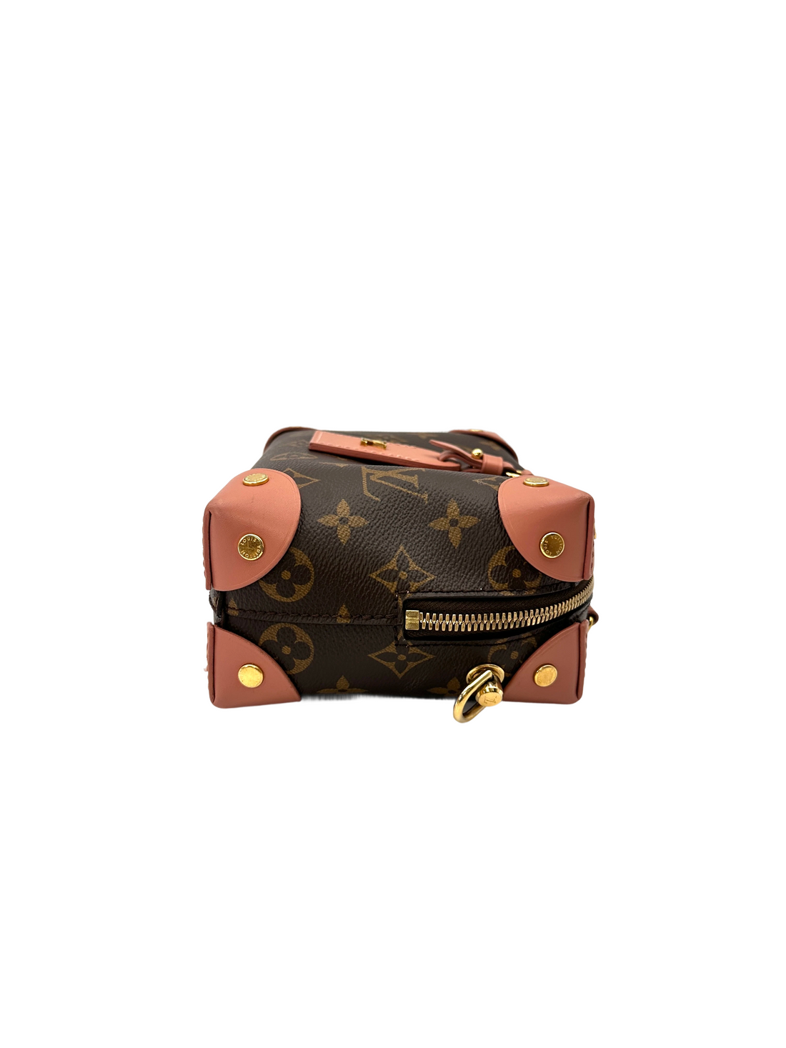 Louis Vuitton Petite Malle Souple Monogram Empreinte & Pink Leather Handle Bag LV2991