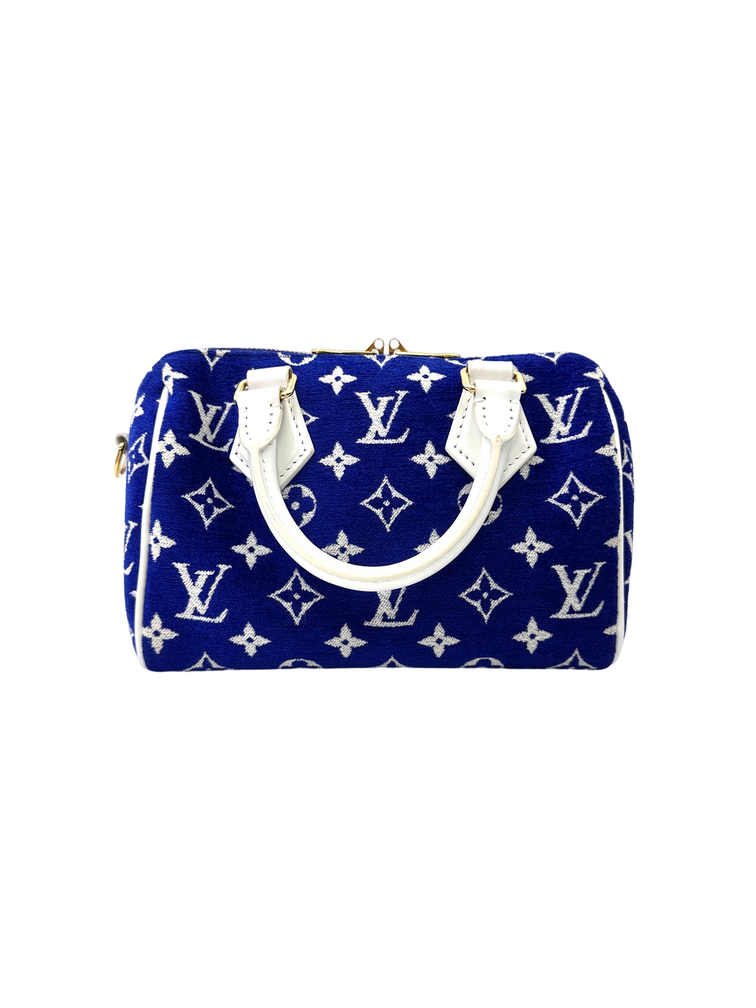 Louis Vuitton Speedy20 Blue/White Monogram Jacquard Handle Bag LV2992
