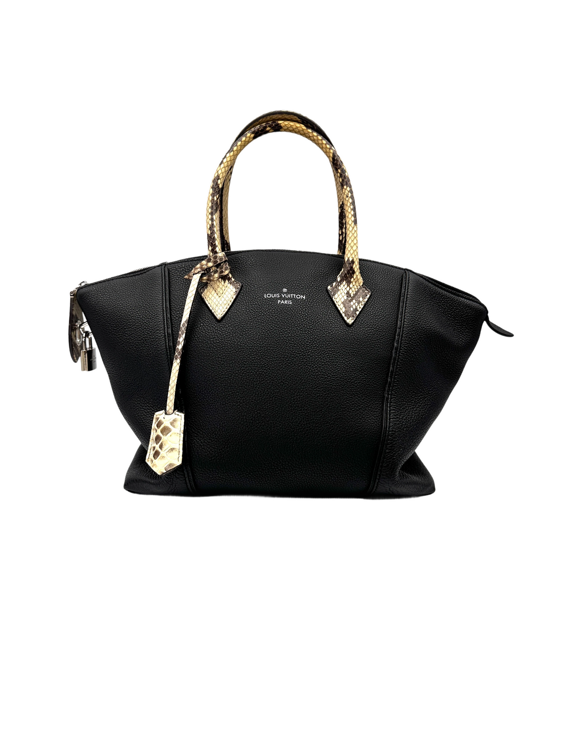 Louis Vuitton Lockit Black Leather Python Handle Bag LV2993