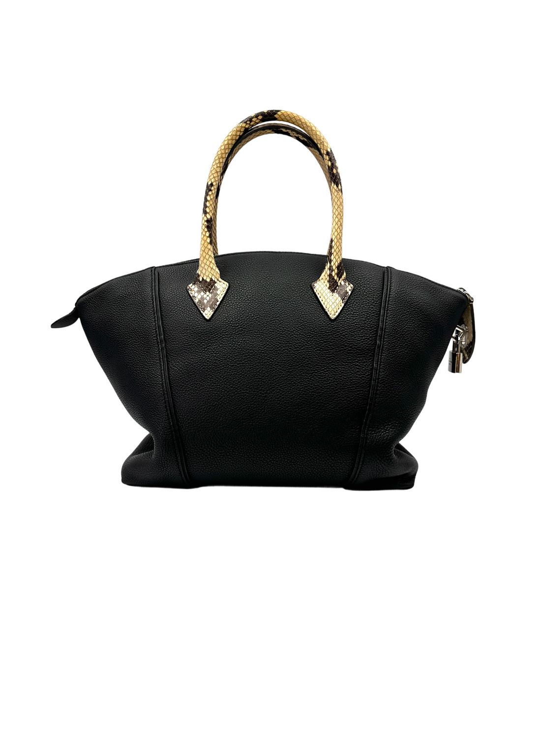 Louis Vuitton Lockit Black Leather Python Handle Bag LV2993