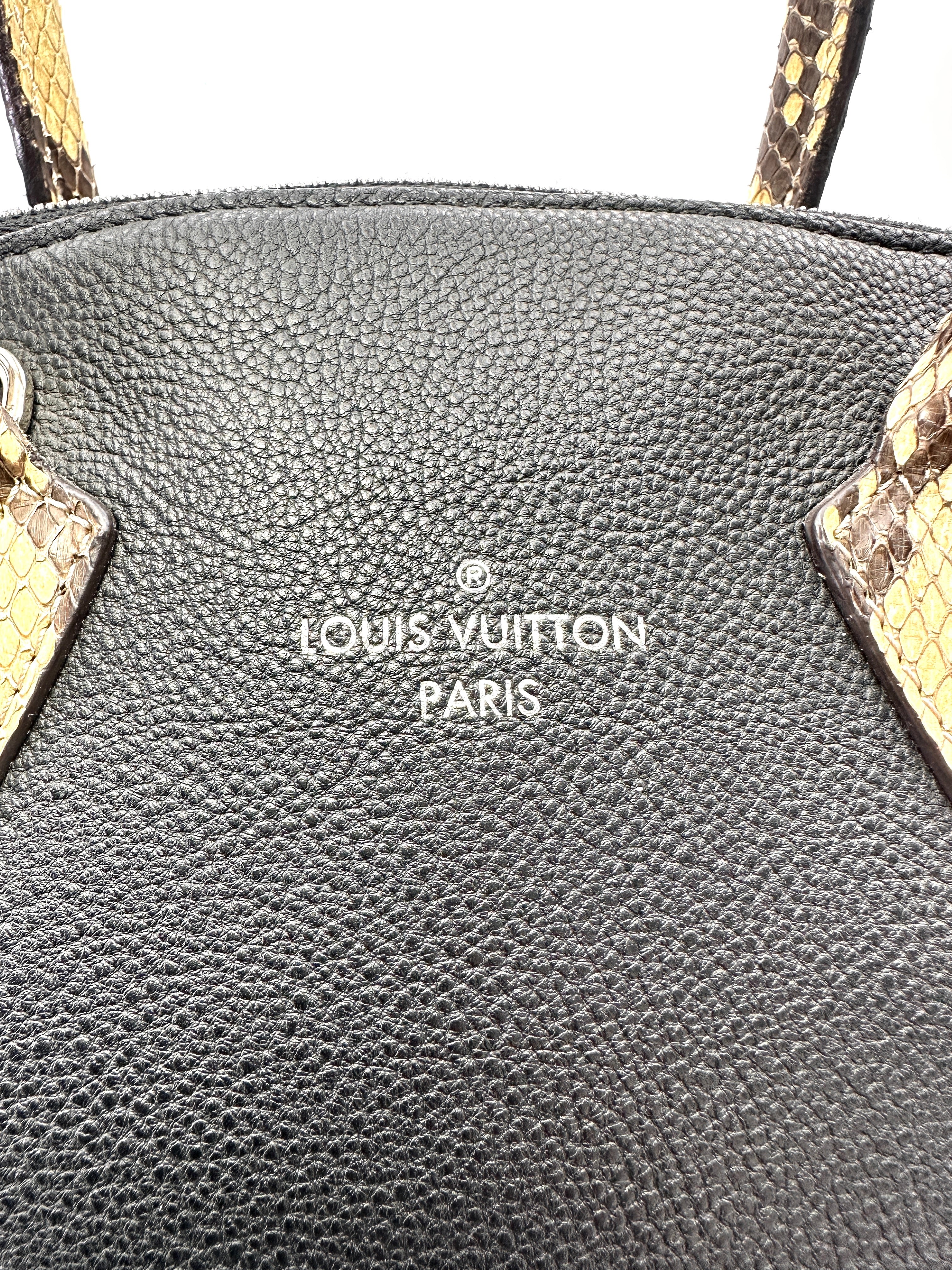 Louis Vuitton Lockit Black Leather Python Handle Bag LV2993