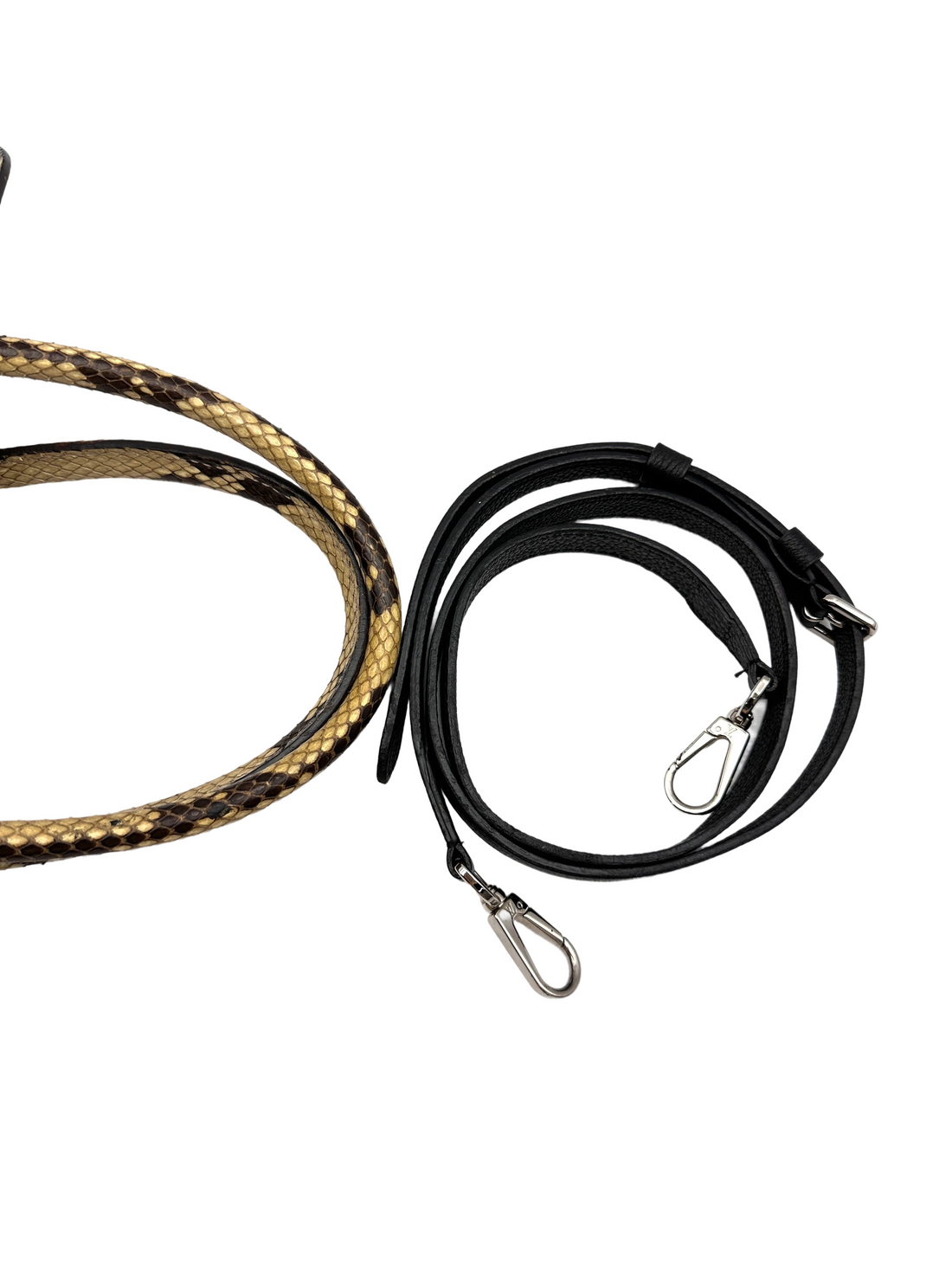 Louis Vuitton Lockit Black Leather Python Handle Bag LV2993