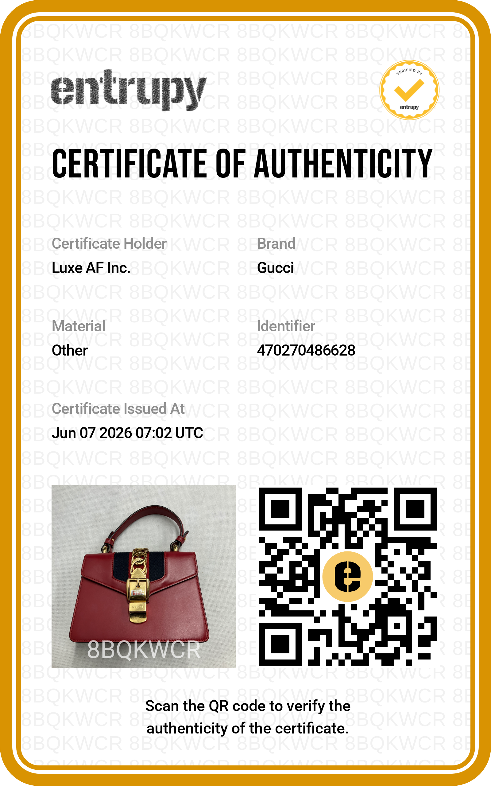 Gucci Sylvie Red Leather Small Size Top Handle Bag GG1338