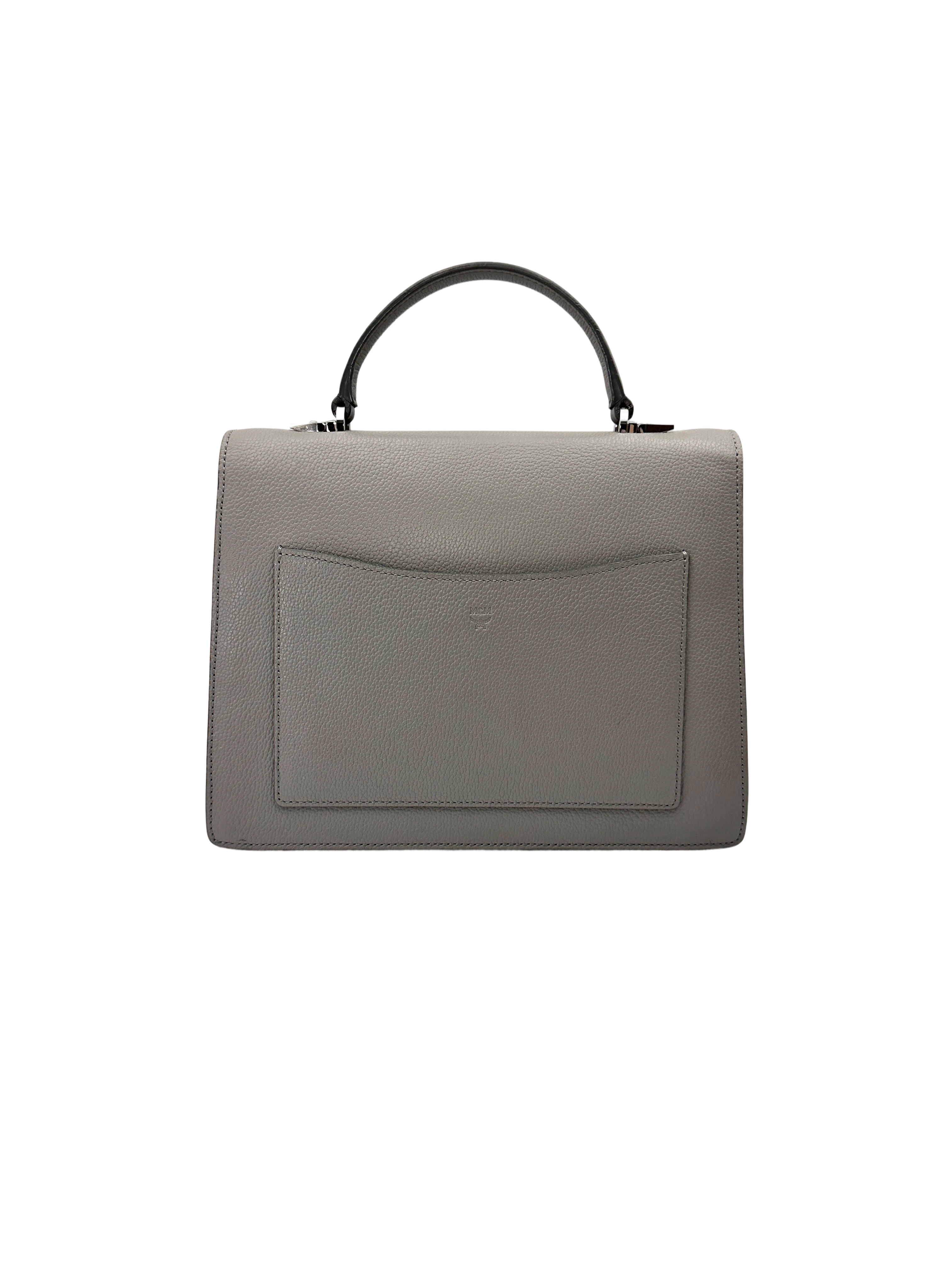 MCM Patricia Park Avenue Grey Leather Handle Bag MCM44
