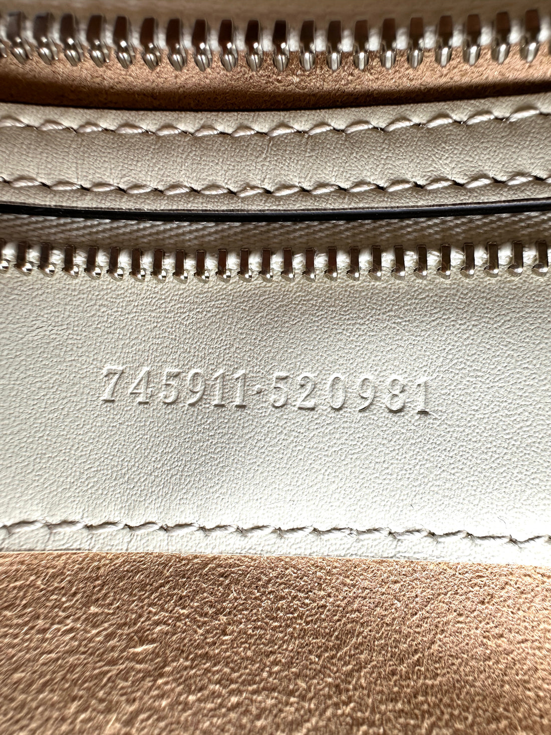 Gucci Petite GG White Leather Handle Bag GG1300