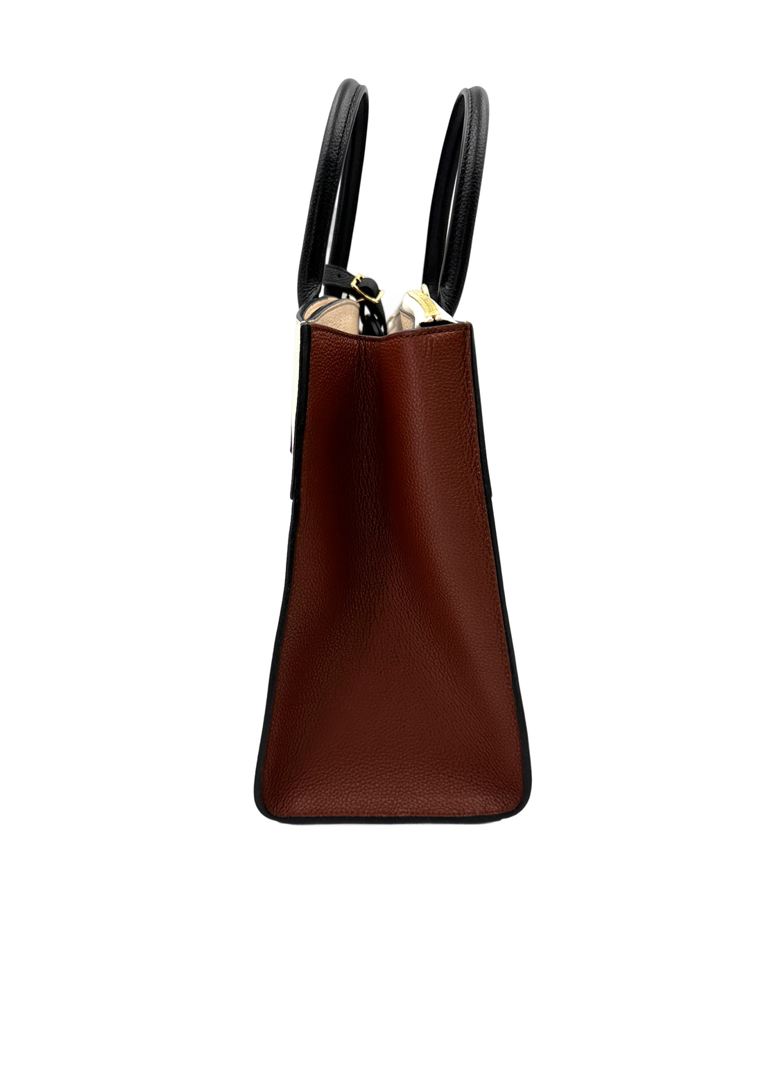 Louis Vuitton City Steamer MM Brown/White Grained Leather Handle Bag LV3001