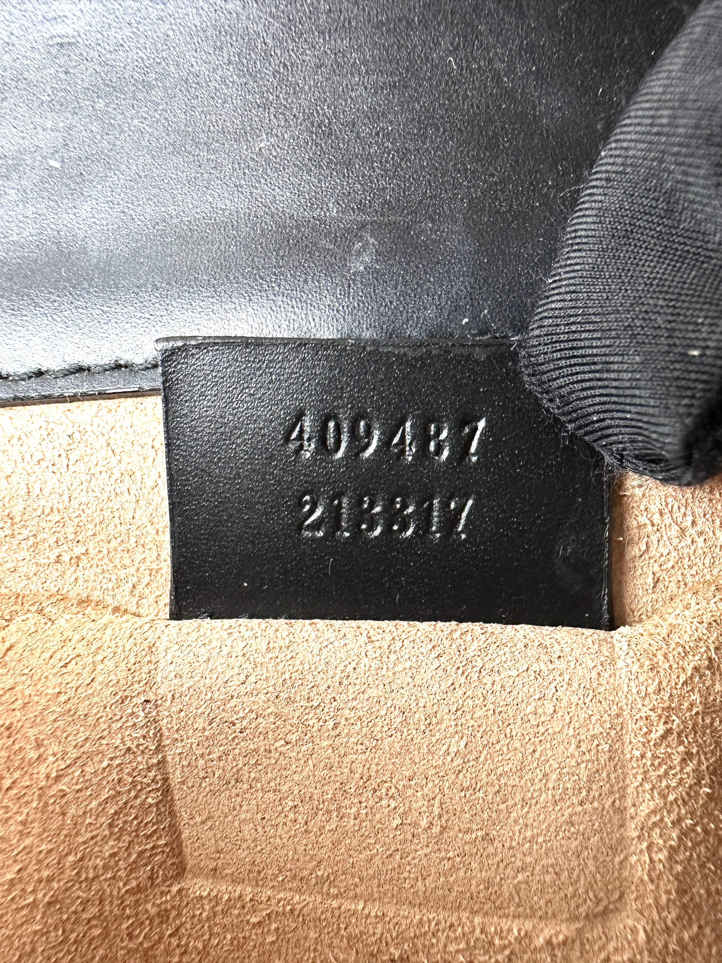 Gucci Padlock Black Guccissima Leather Small Size Shoulder Bag GG1291