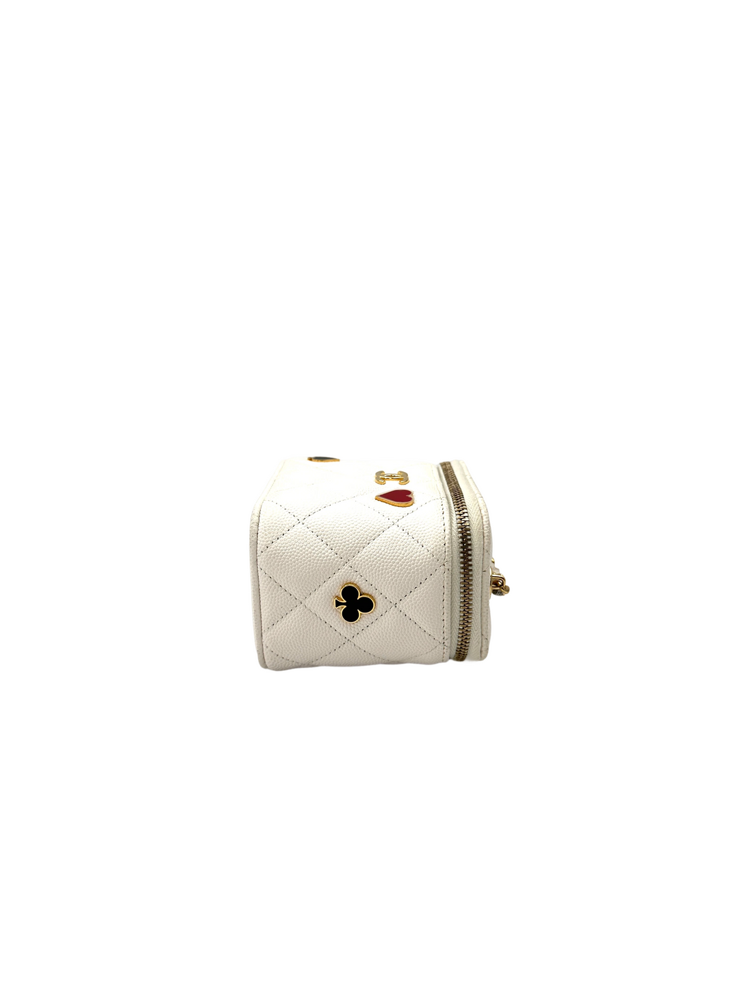 Chanel Cruise White Quilted Leather Vanity Case(TT***49) CC2137