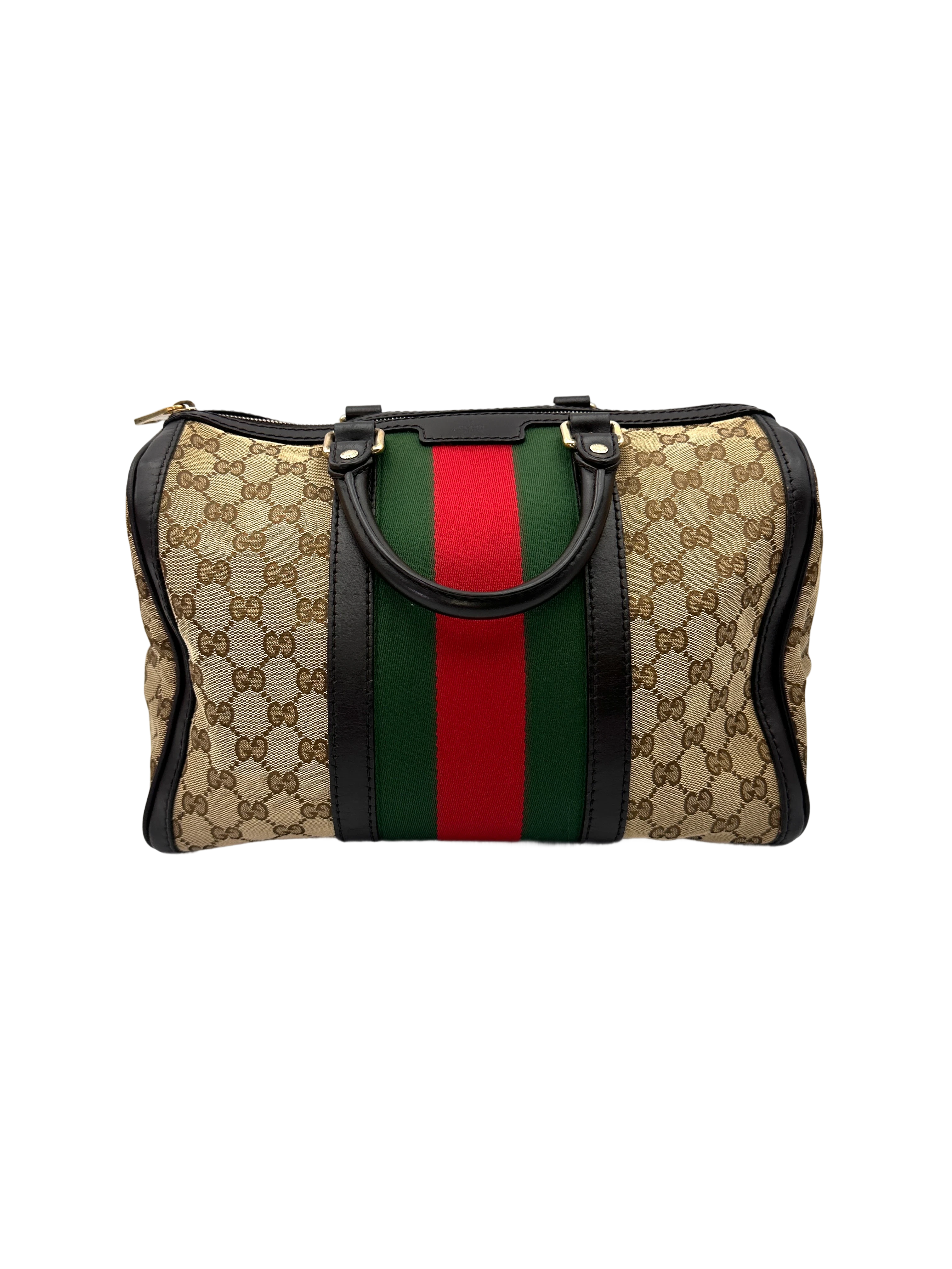 Gucci GG Supreme Canvas Web Boston Bag GG1294