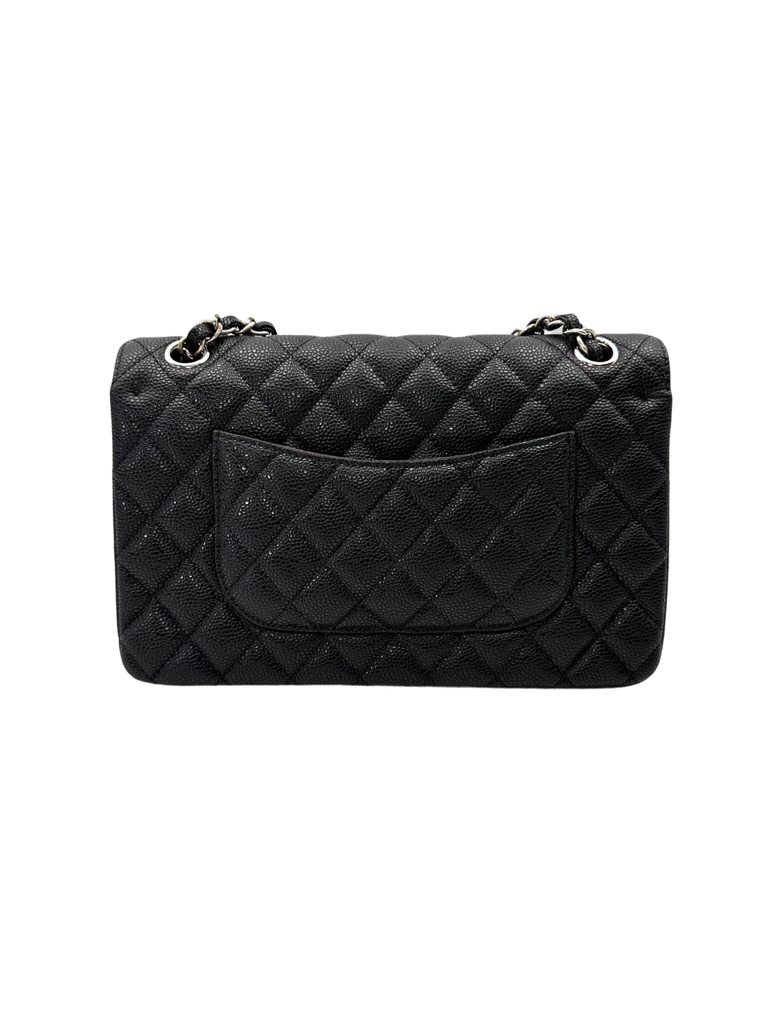 Chanel Classic Flap Black Quilted Leather Medium Size Shoulder Bag(15***25) CC2139