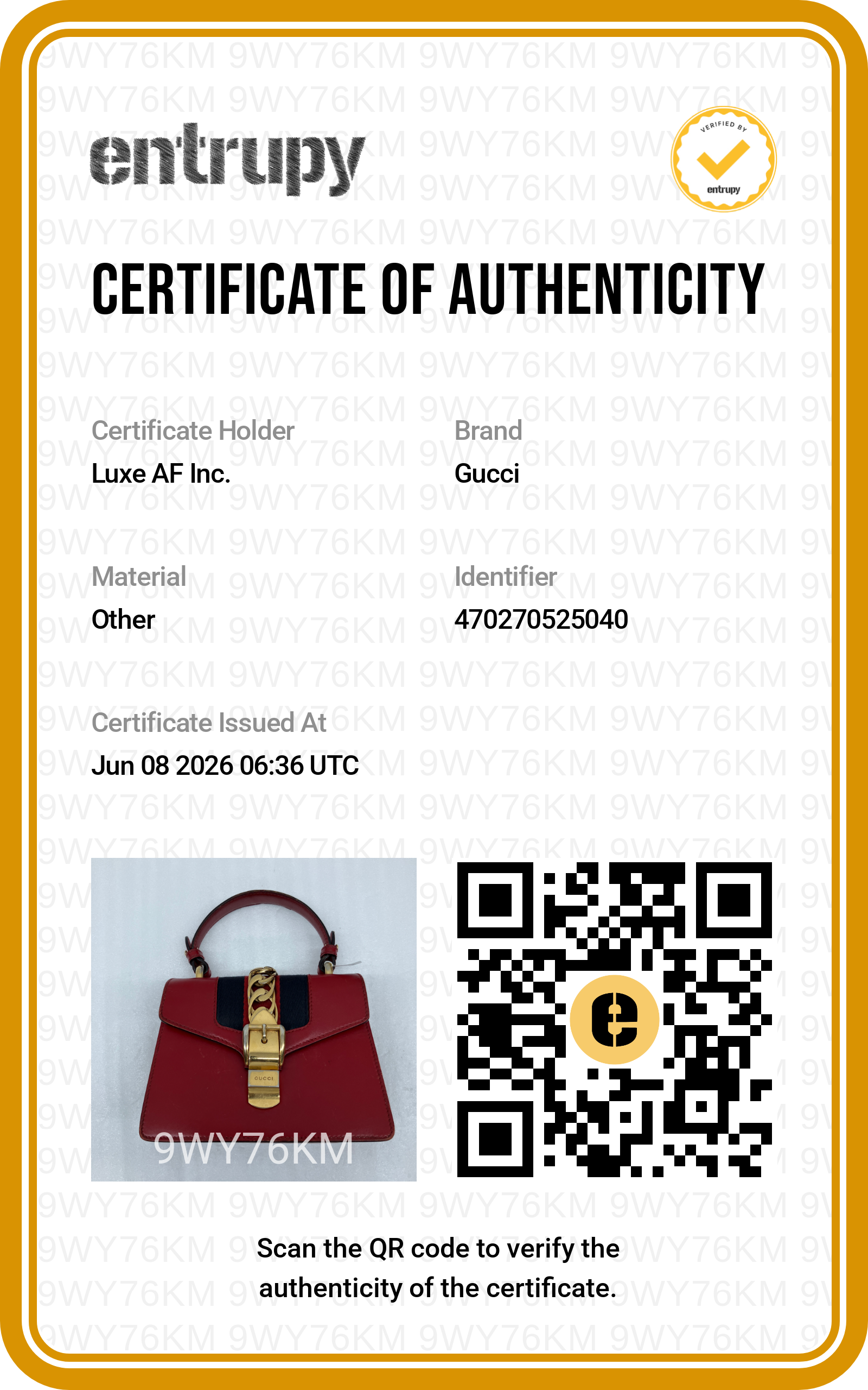 Gucci Sylvie Red Leather Small Size Top Handle Bag GG1341