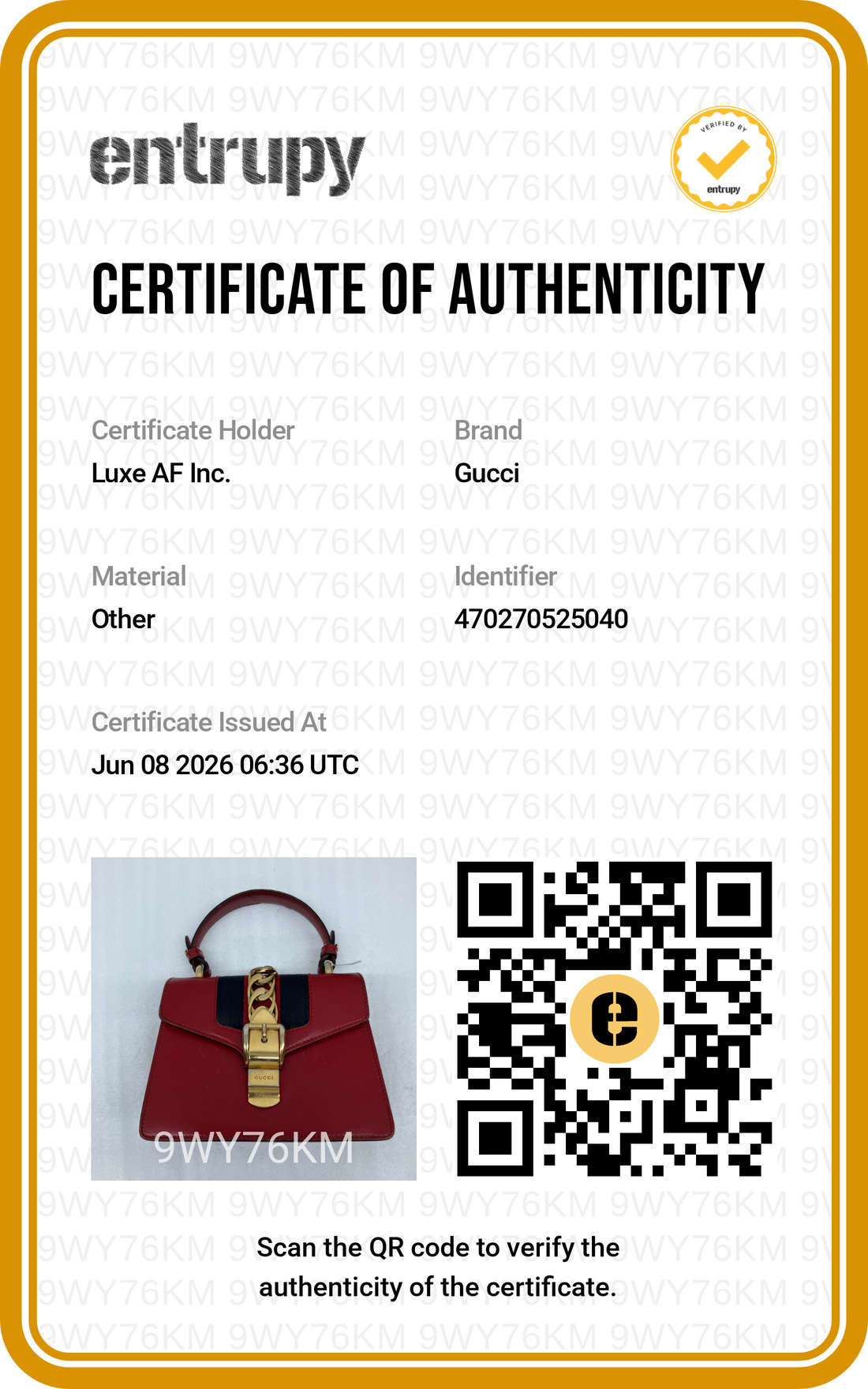 Gucci Sylvie Red Leather Small Size Top Handle Bag GG1341