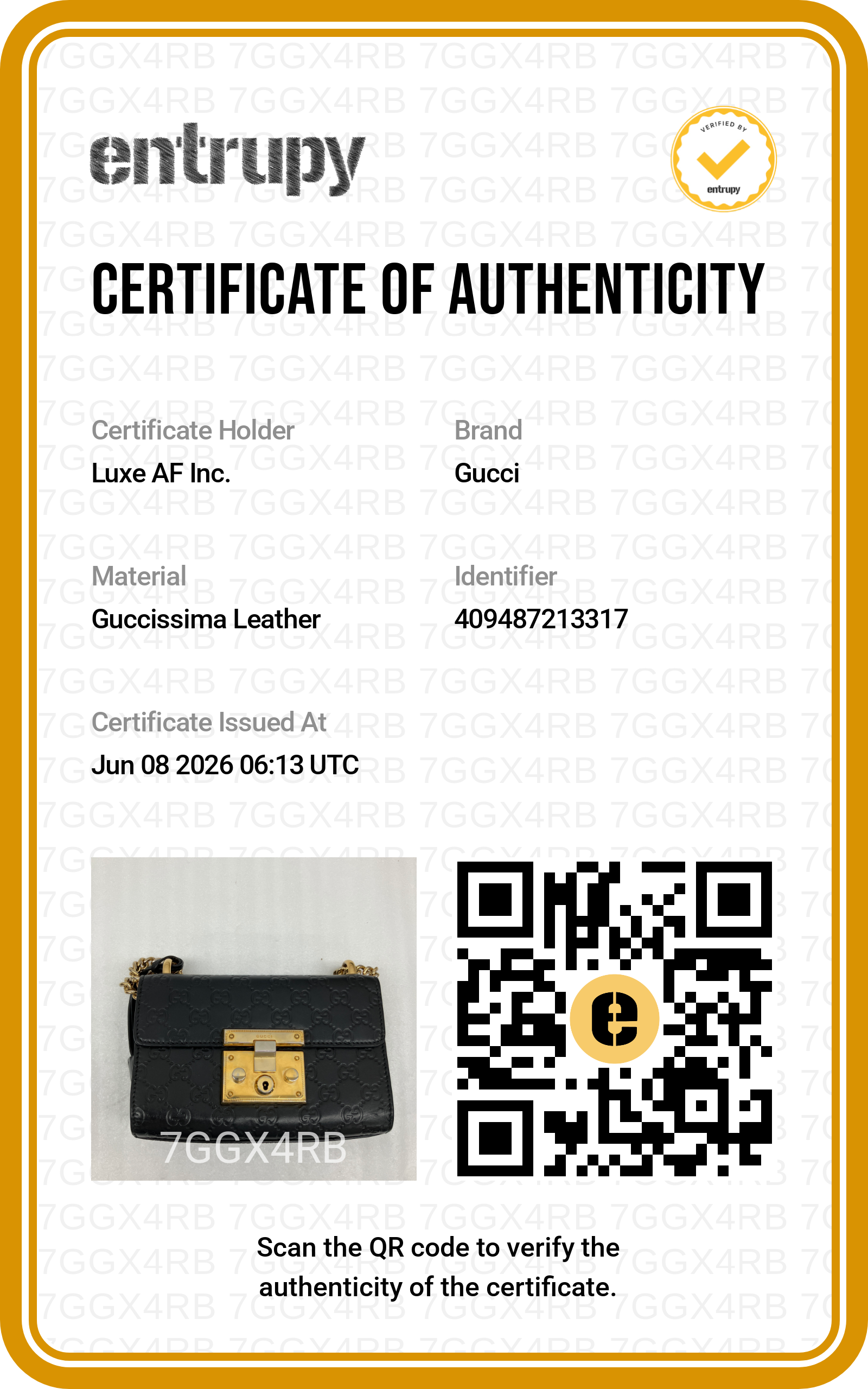 Gucci Padlock Black Guccissima Leather Small Size Shoulder Bag GG1291