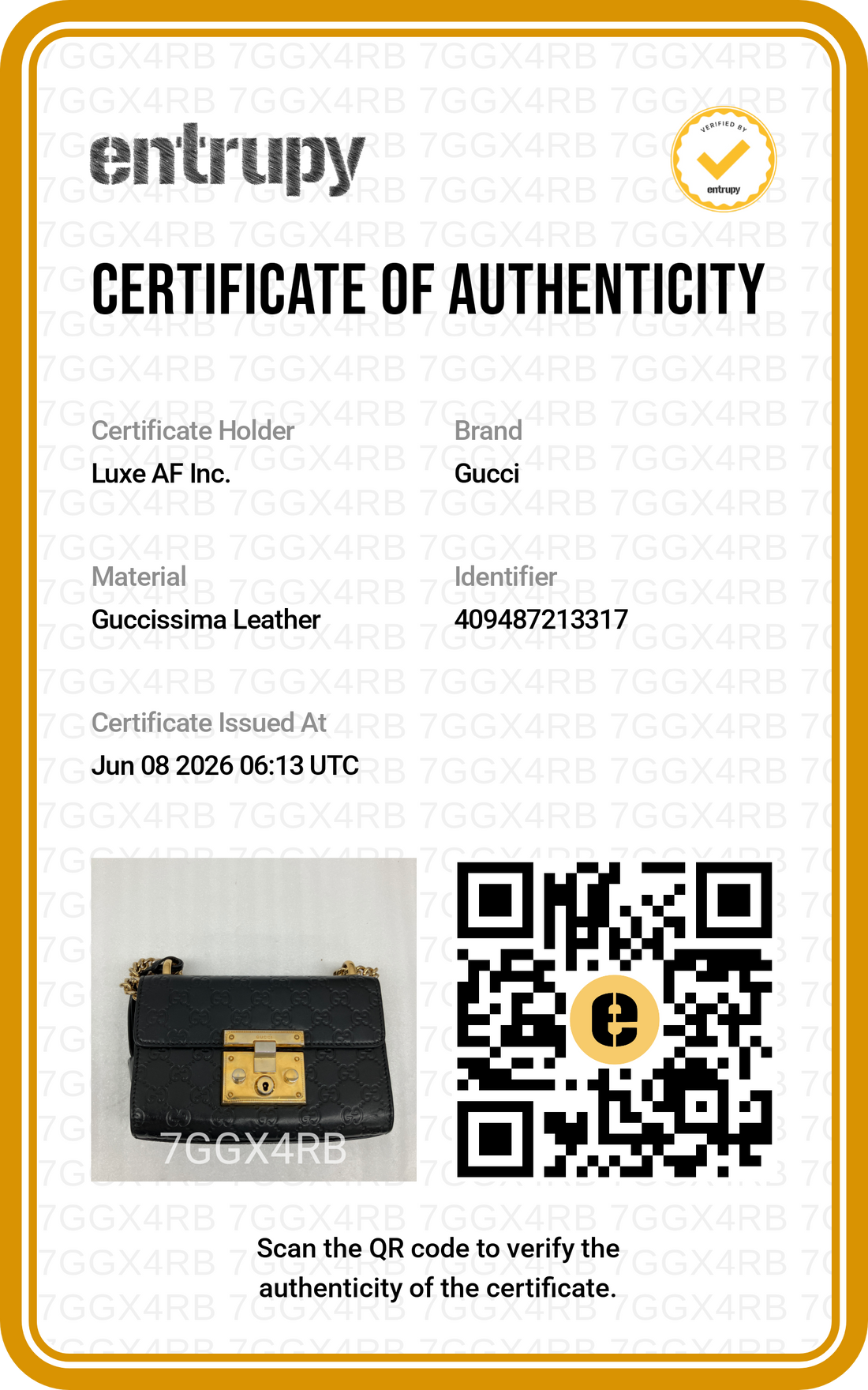Gucci Padlock Black Guccissima Leather Small Size Shoulder Bag GG1291