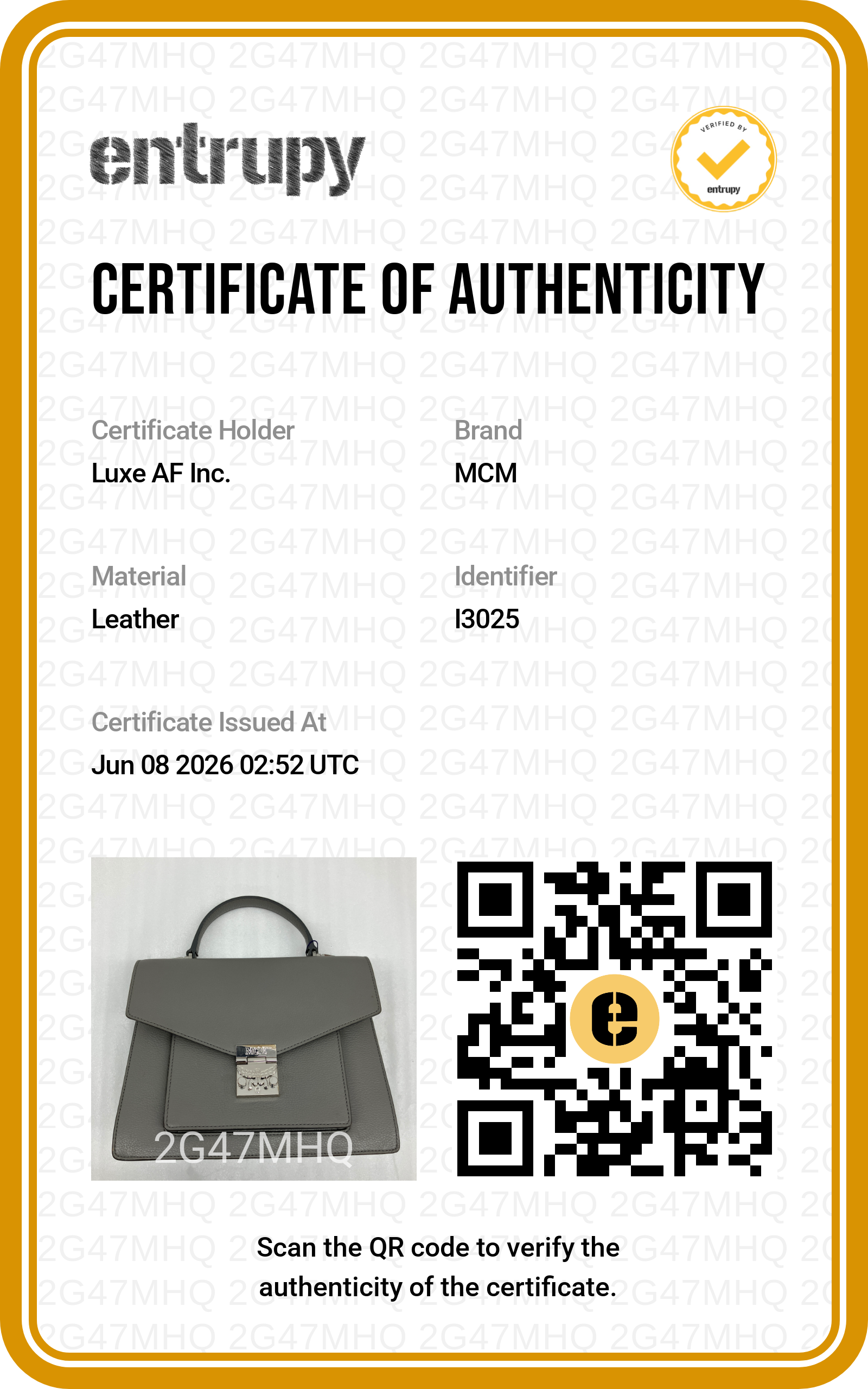 MCM Patricia Park Avenue Grey Leather Handle Bag MCM44