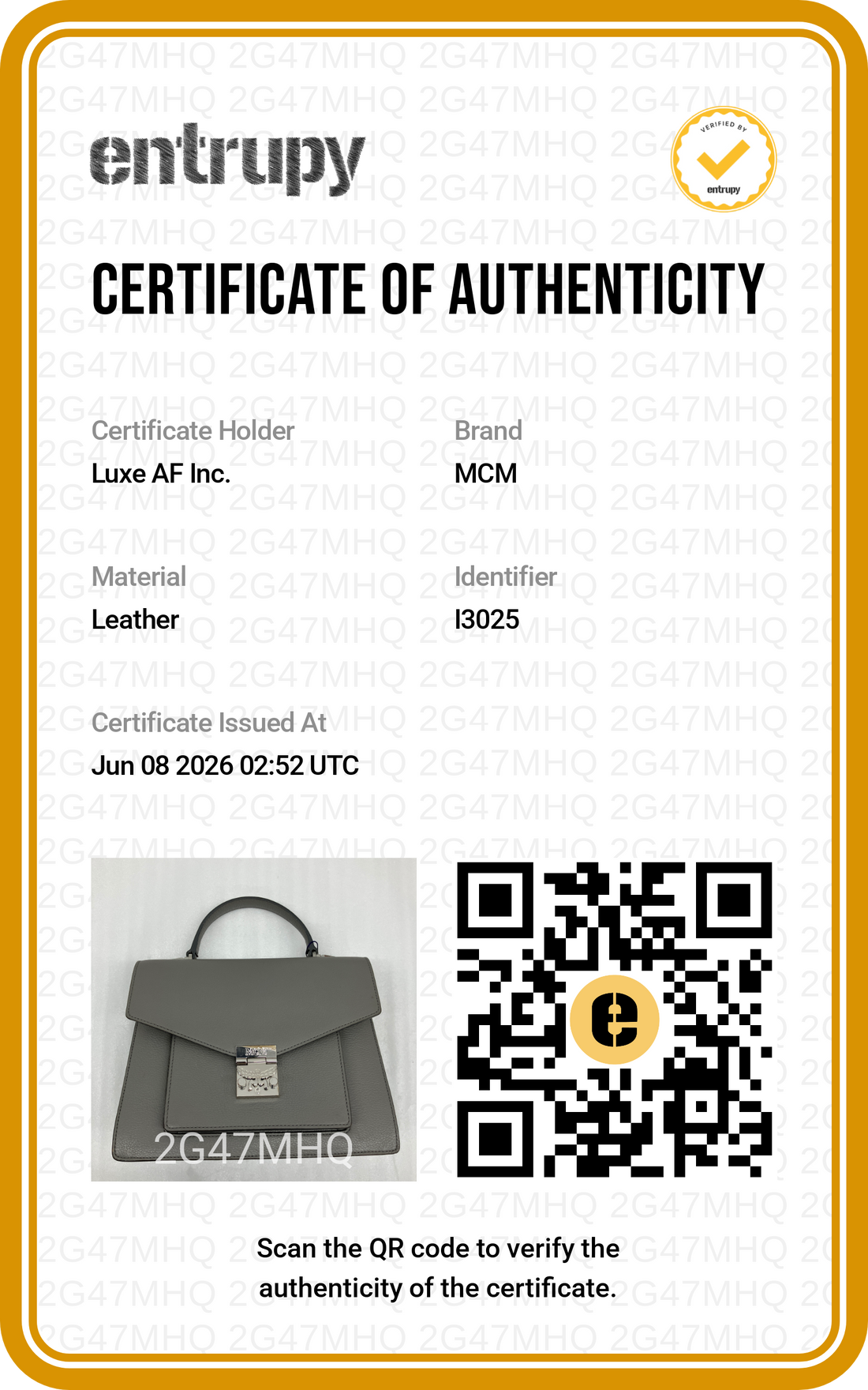MCM Patricia Park Avenue Grey Leather Handle Bag MCM44