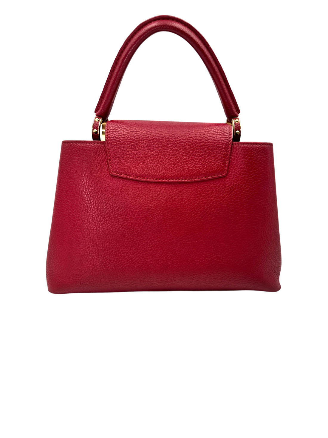 Louis Vuitton Capucines MM Red Leather Handle Bag LV3006