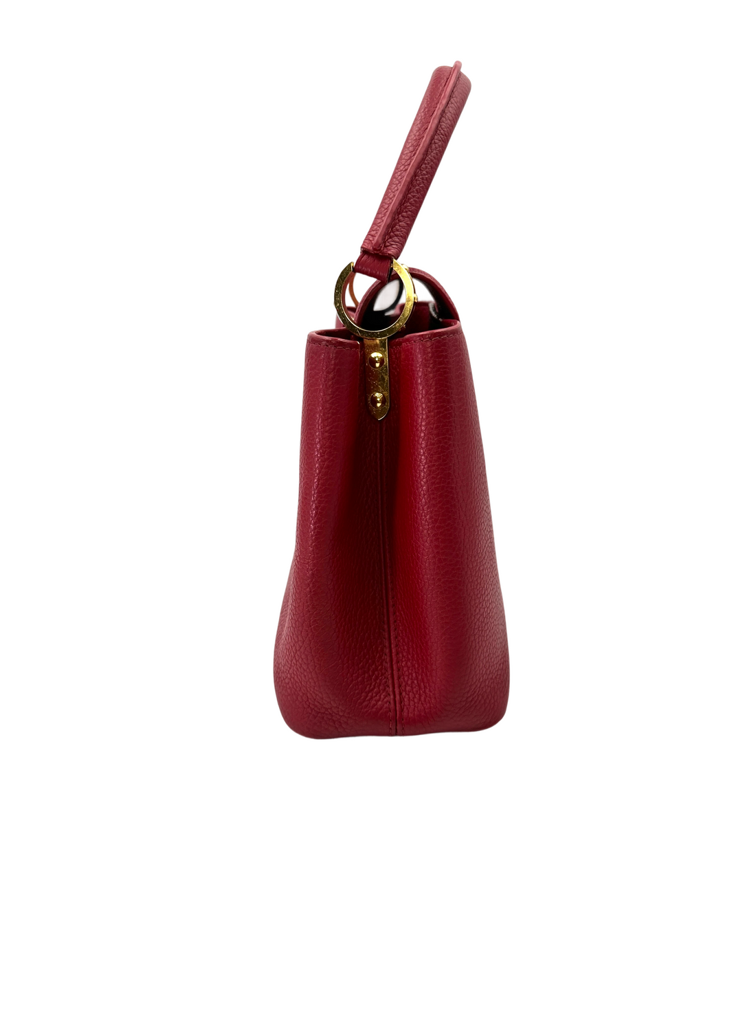 Louis Vuitton Capucines MM Red Leather Handle Bag LV3006