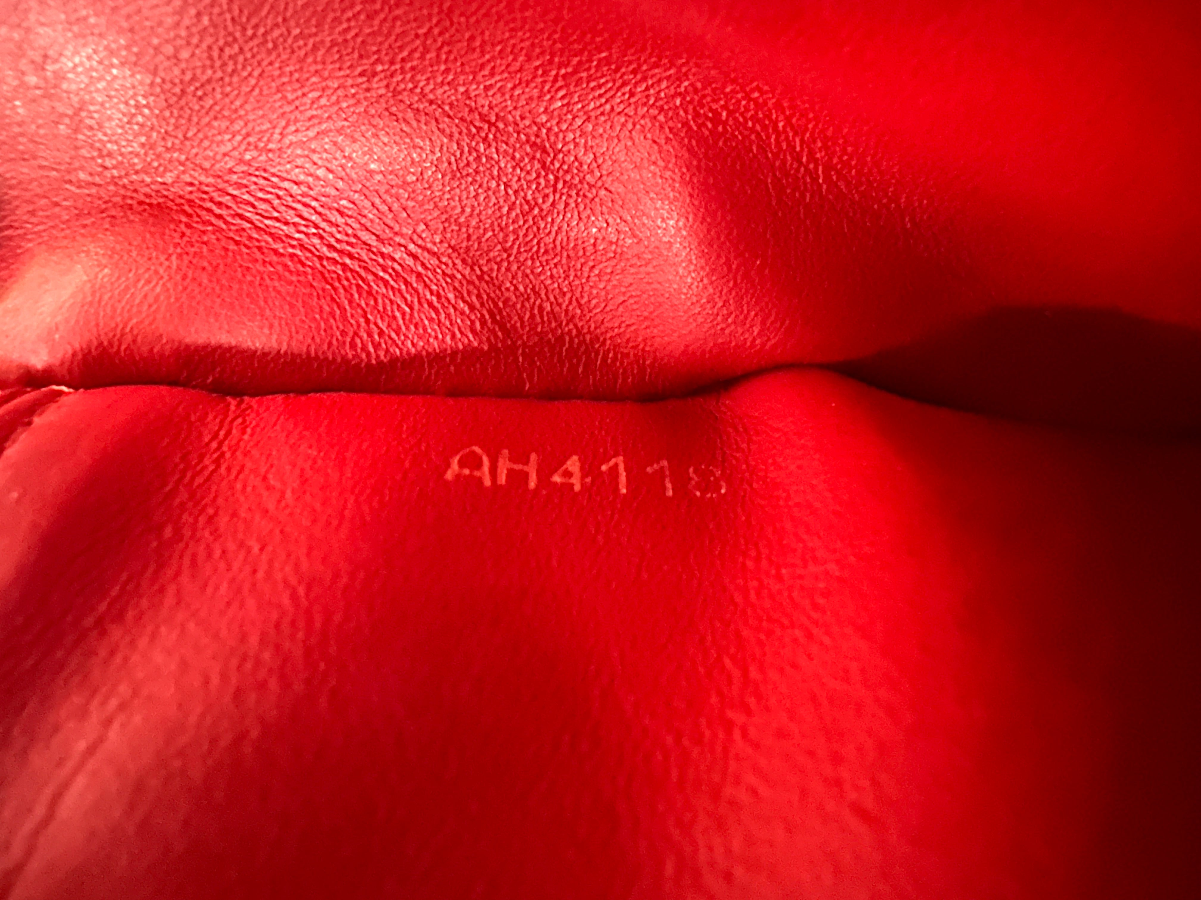 Louis Vuitton Capucines MM Red Leather Handle Bag LV3006