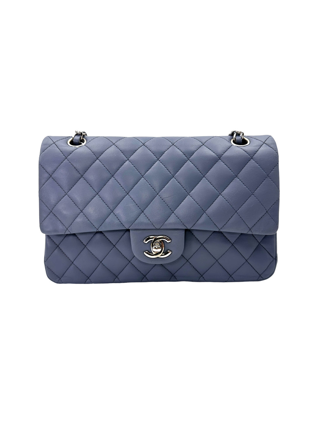Chanel Classic Flap Navy Quilted Lambskin Medium Size Shoulder Bag(16***35) CC2141