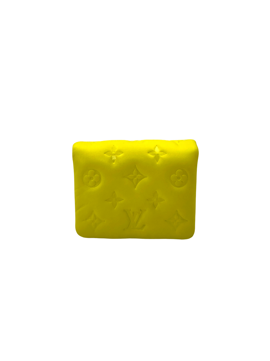 Louis Vuitton Coussin Yellow Embossed Puffy Leather Mini Shoulder Bag LV3007