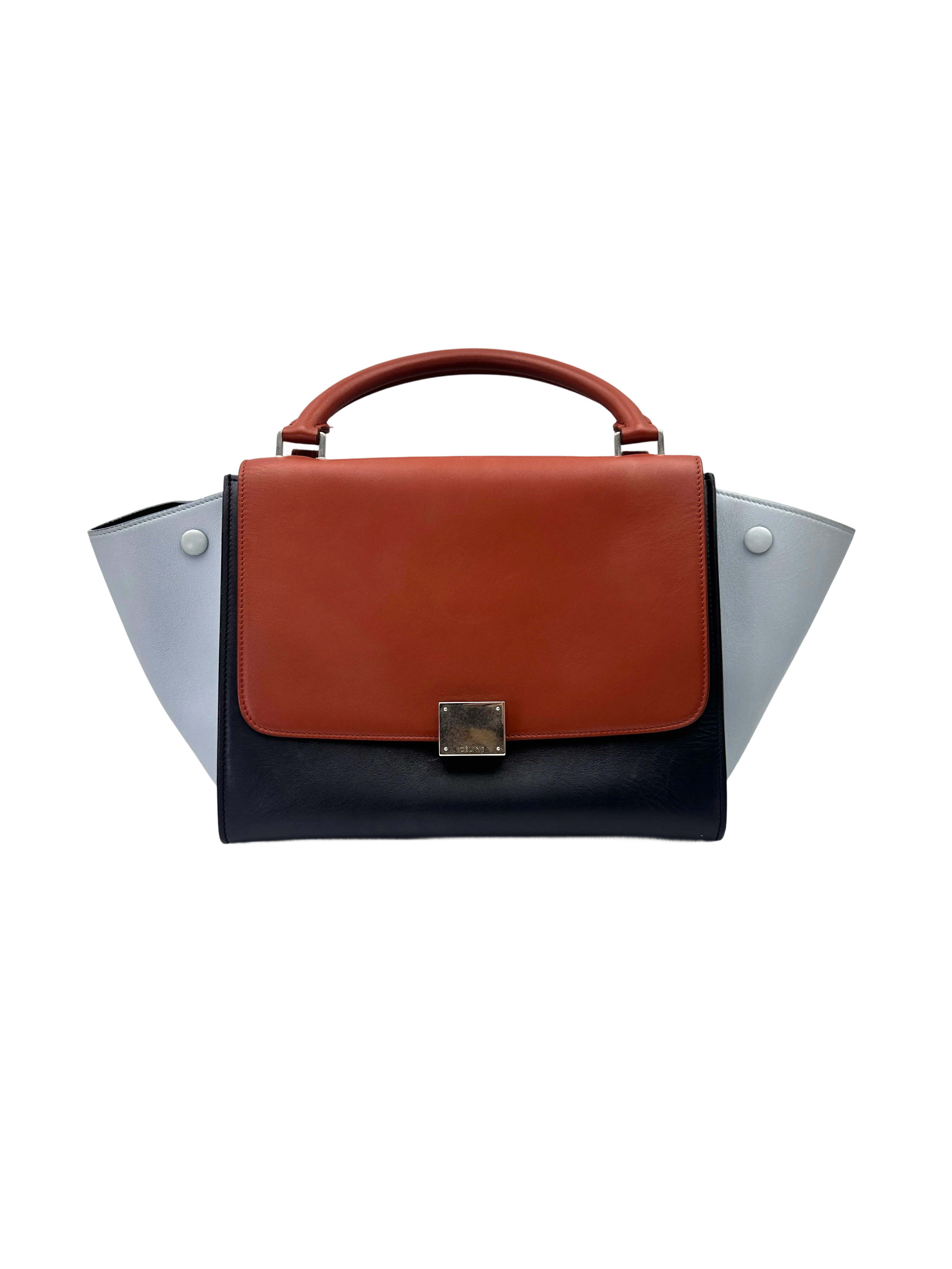 Celine Trapeze Multicolor Leather Handle Bag CE171