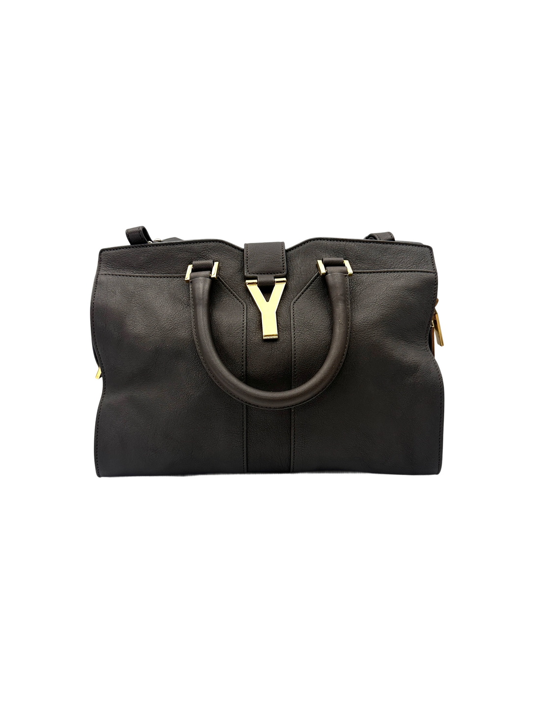 Saint Laurent Chyc Cabas Grey Leather Handle Bag SL257