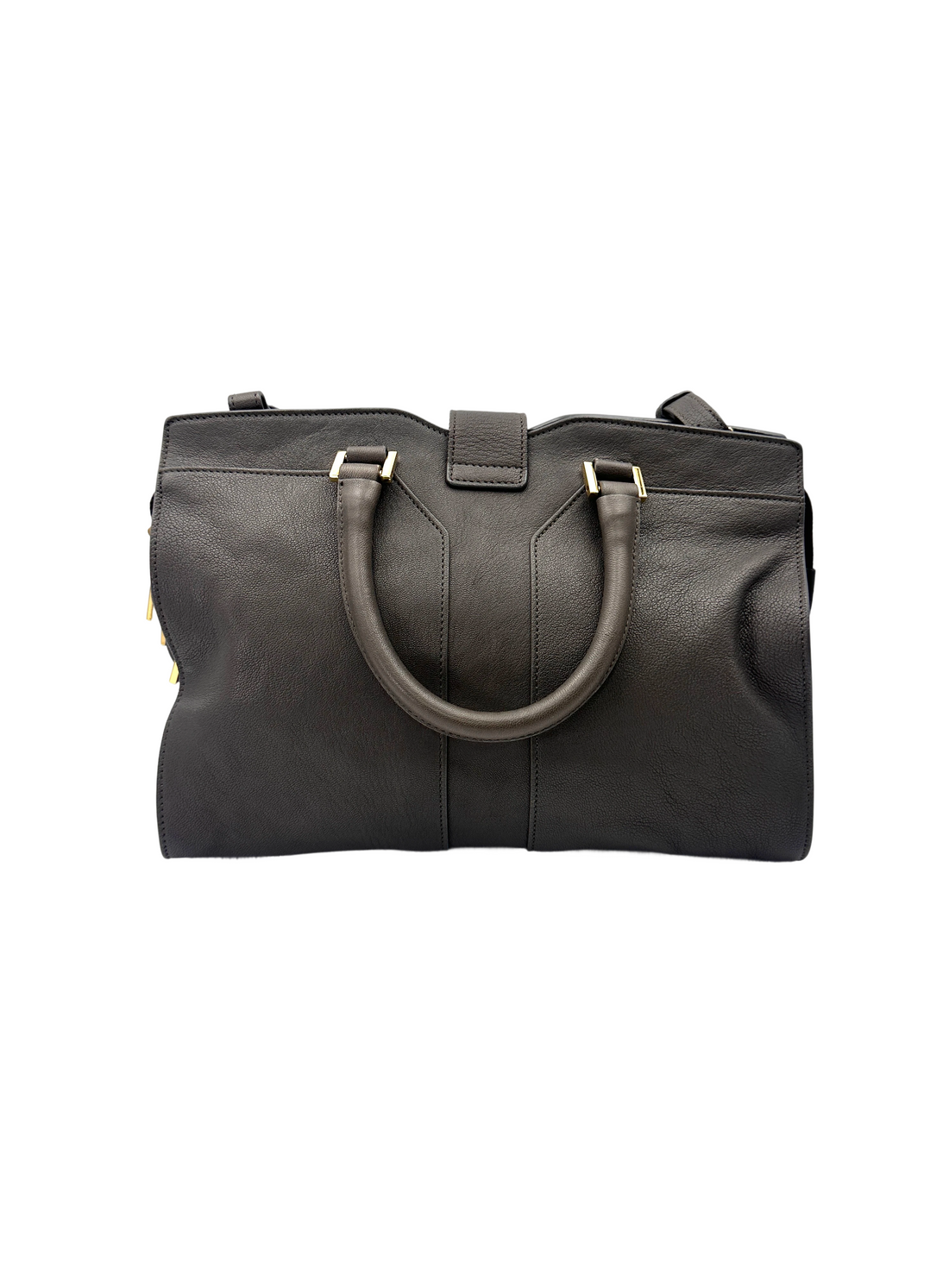 Saint Laurent Chyc Cabas Grey Leather Handle Bag SL257