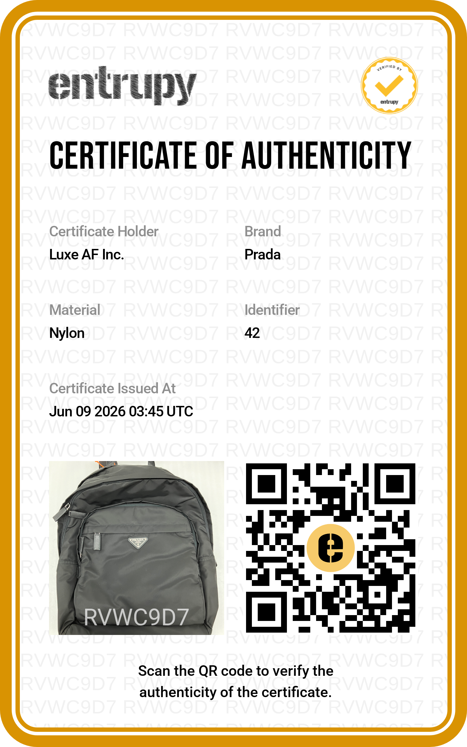 Prada Black Nylon Backpack PRB
