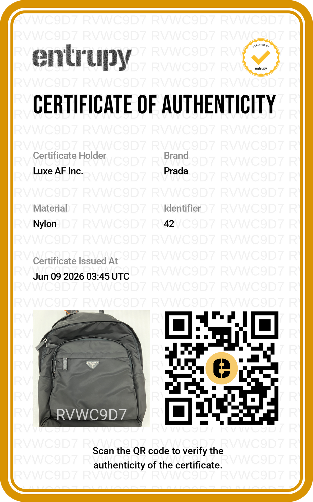 Prada Black Nylon Backpack PRB