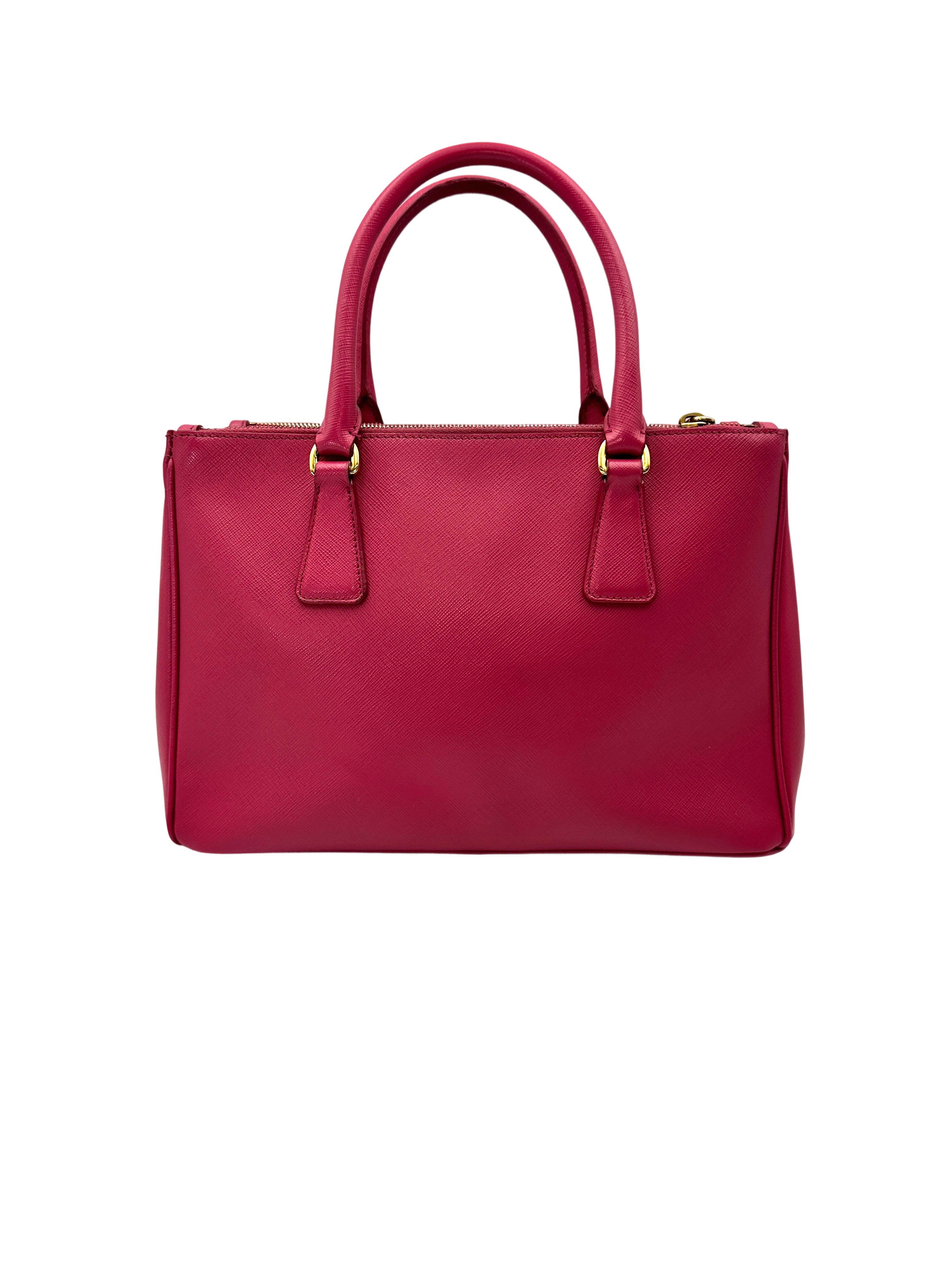Prada Galleria Red Saffiano Leather Handle Bag PR471