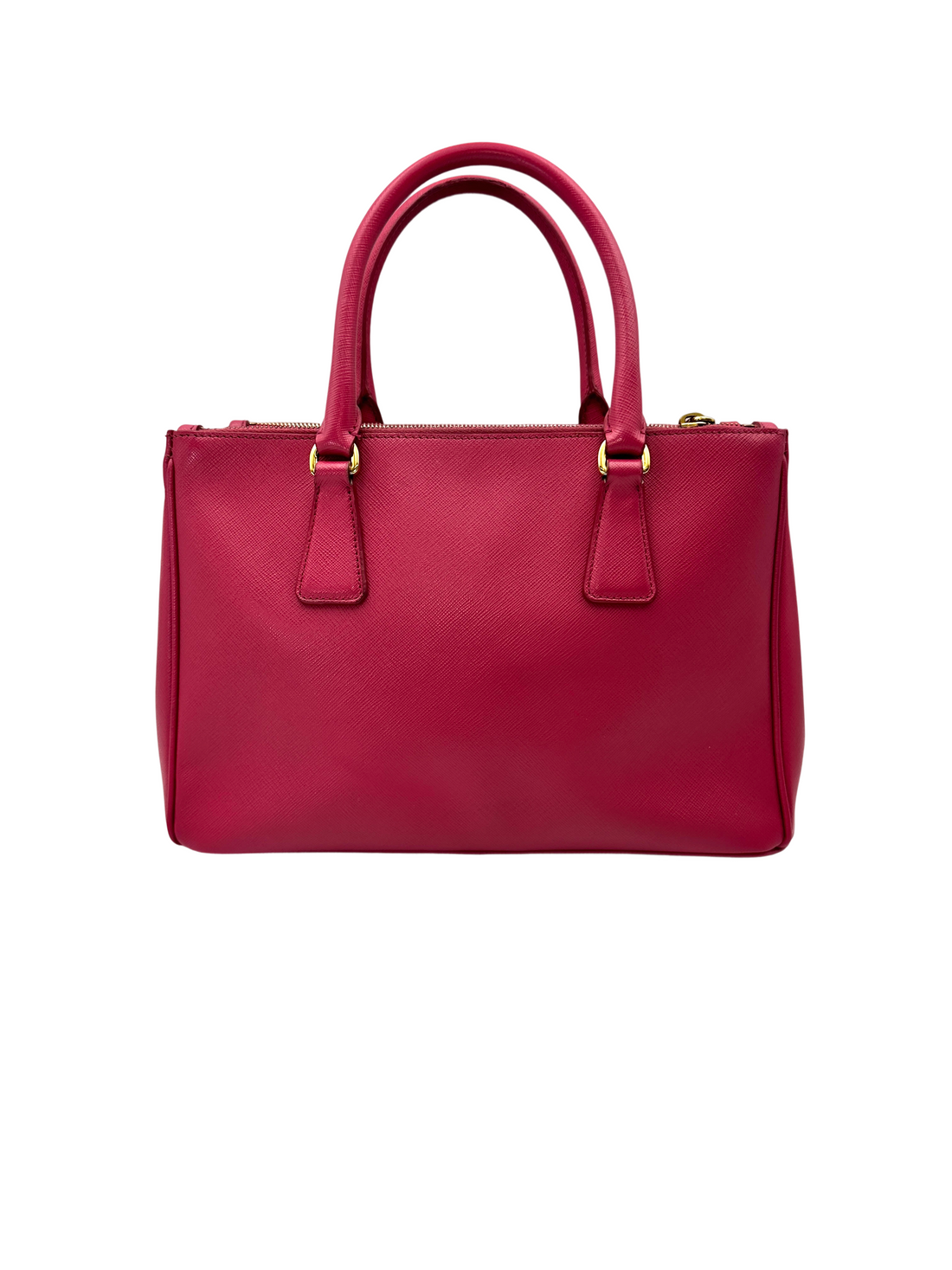 Prada Galleria Red Saffiano Leather Handle Bag PR471