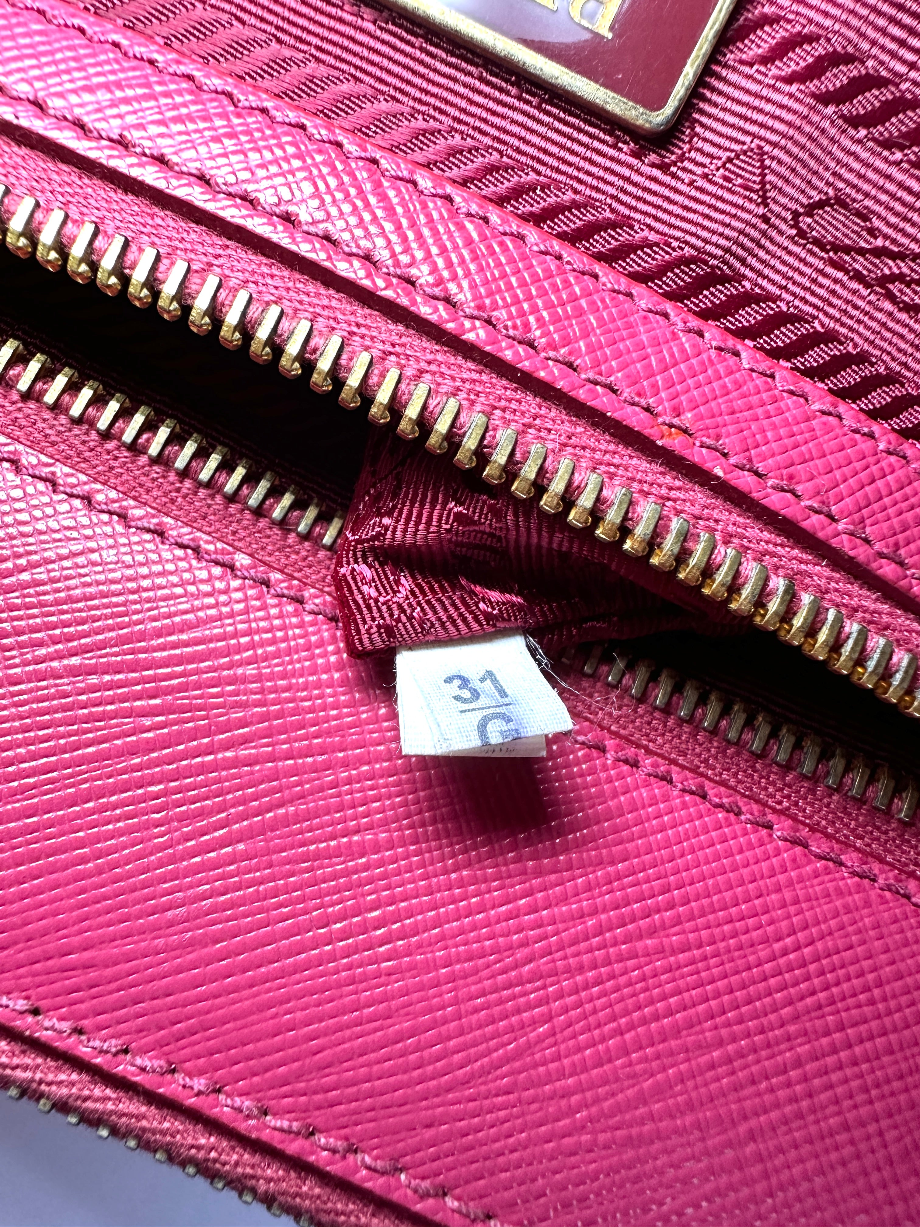 Prada Galleria Red Saffiano Leather Handle Bag PR471