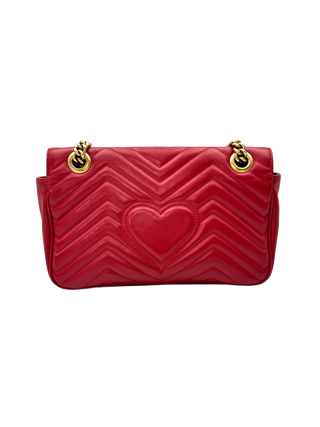 Gucci GG Marmont Red Matelasse Leather Shoulder Bag GG1304