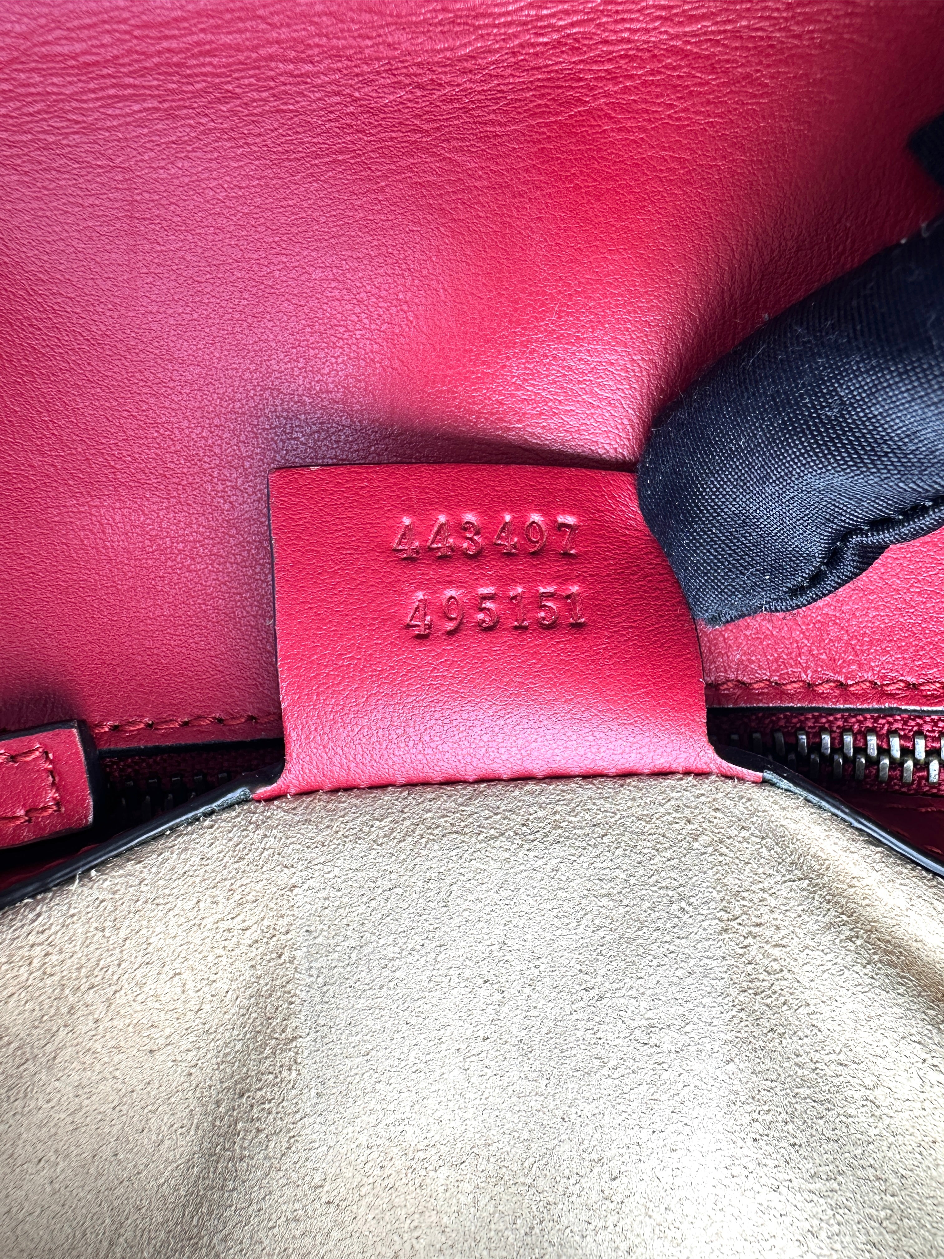 Gucci GG Marmont Red Matelasse Leather Shoulder Bag GG1304