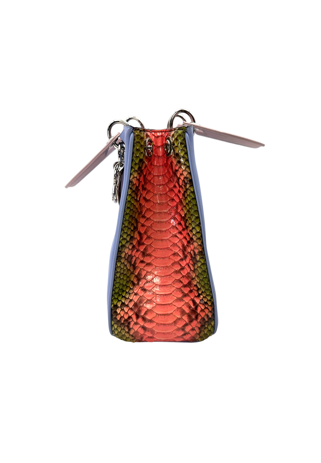 Christian Dior Diorissimo Pink/Purple Python Leather Shoulder Bag DR796