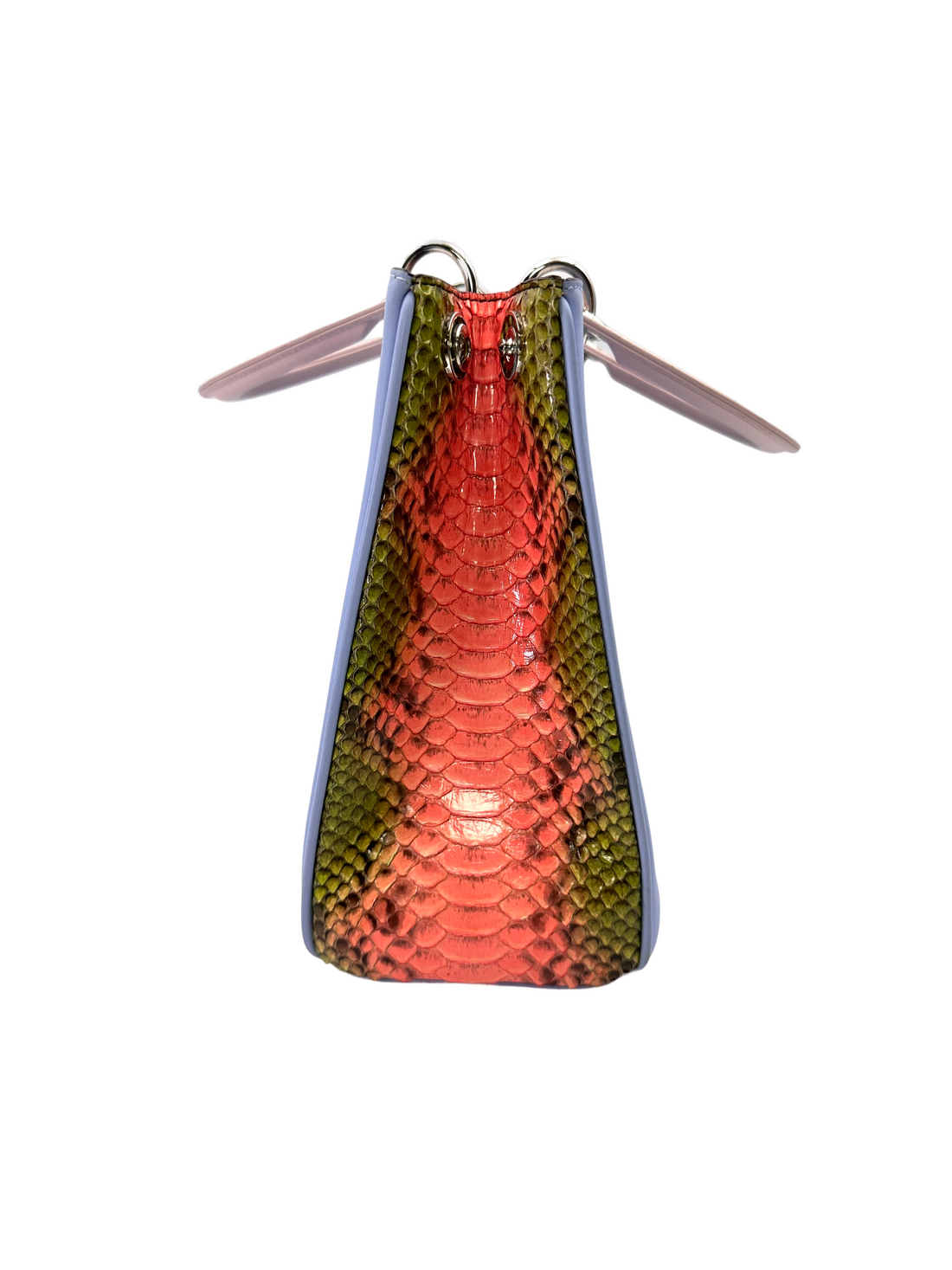 Christian Dior Diorissimo Pink/Purple Python Leather Shoulder Bag DR796