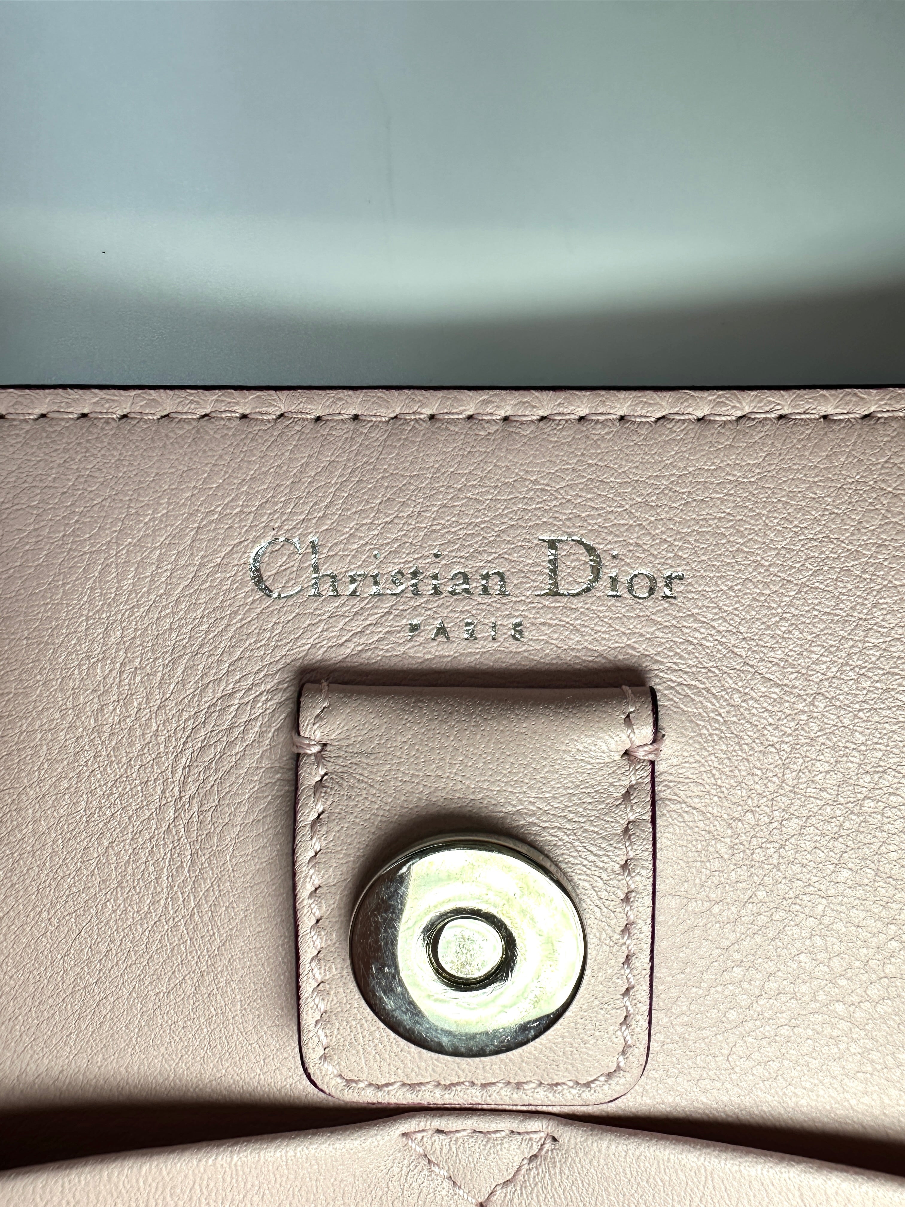 Christian Dior Diorissimo Pink/Purple Python Leather Shoulder Bag DR796