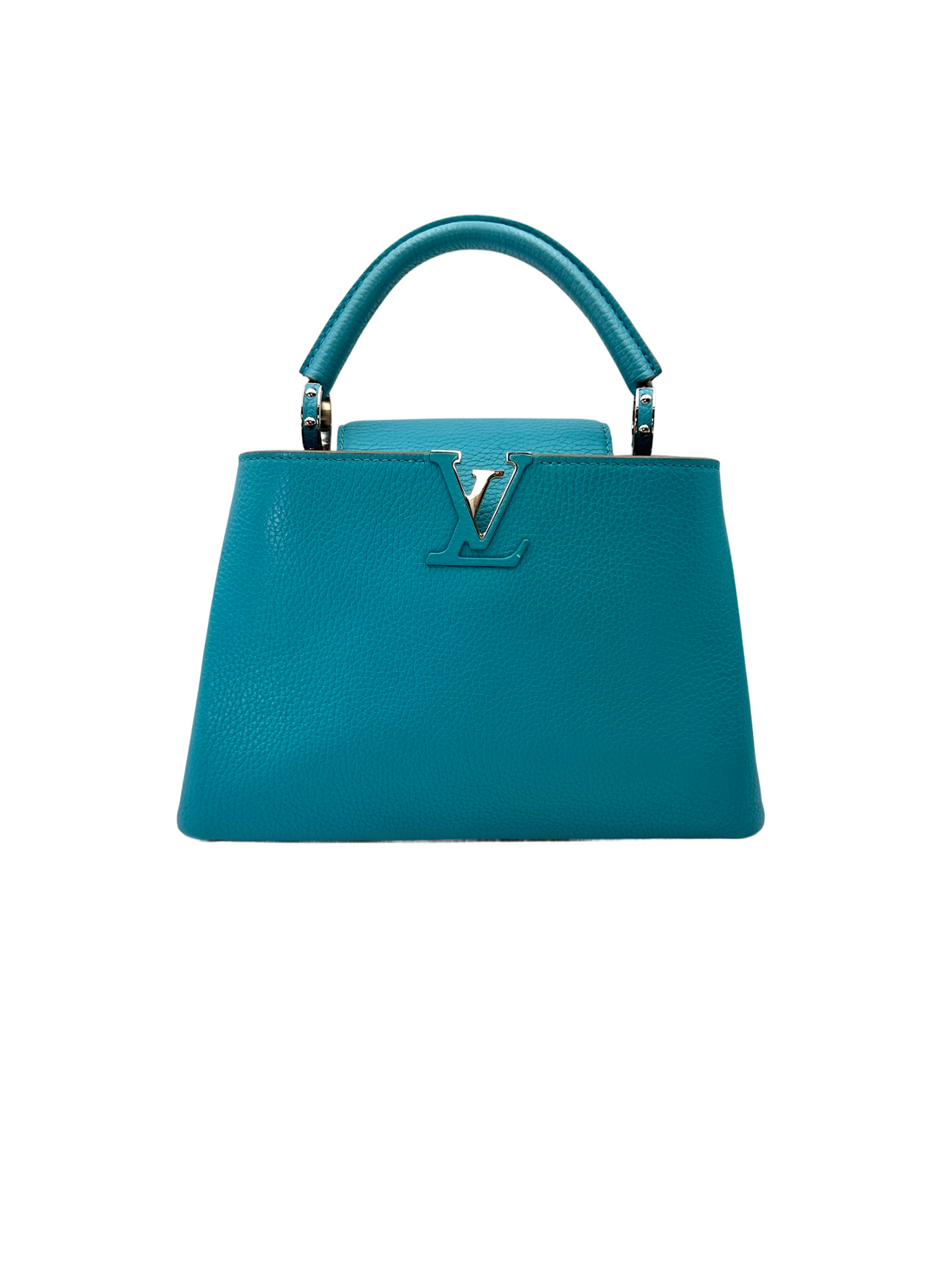 Louis Vuitton Capucines BB Blue Taurillon Leather Handle Bag LV3016