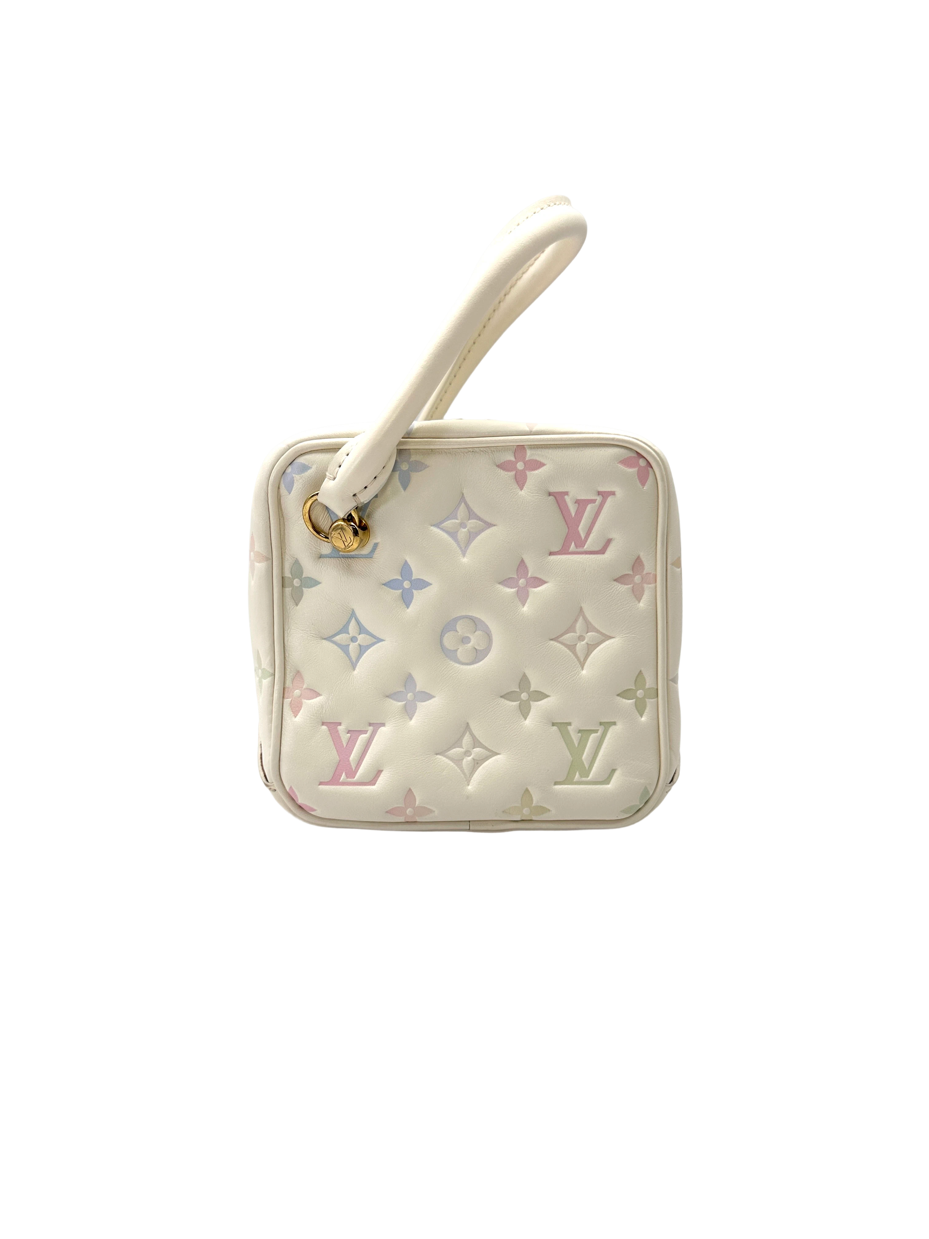 Louis Vuitton New Square Quartz Multicolor Monogram Embossed Leather Square Bag LV3010