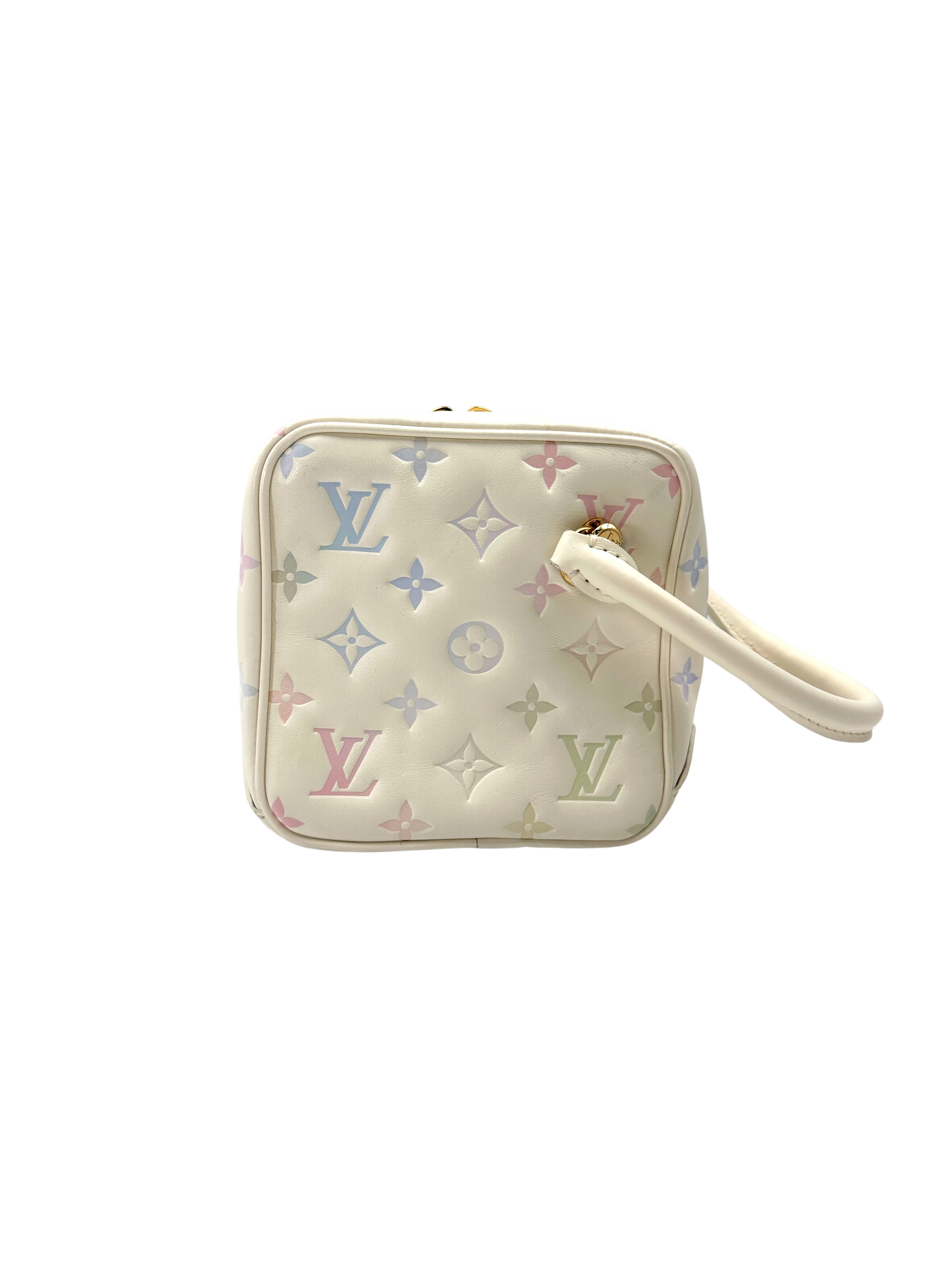 Louis Vuitton New Square Quartz Multicolor Monogram Embossed Leather Square Bag LV3010
