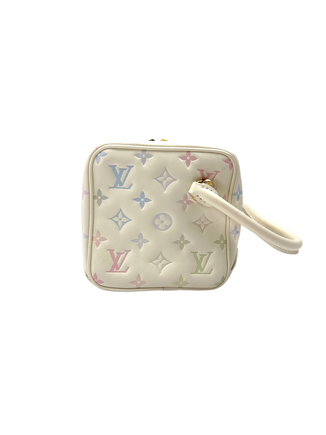 Louis Vuitton New Square Quartz Multicolor Monogram Embossed Leather Square Bag LV3010