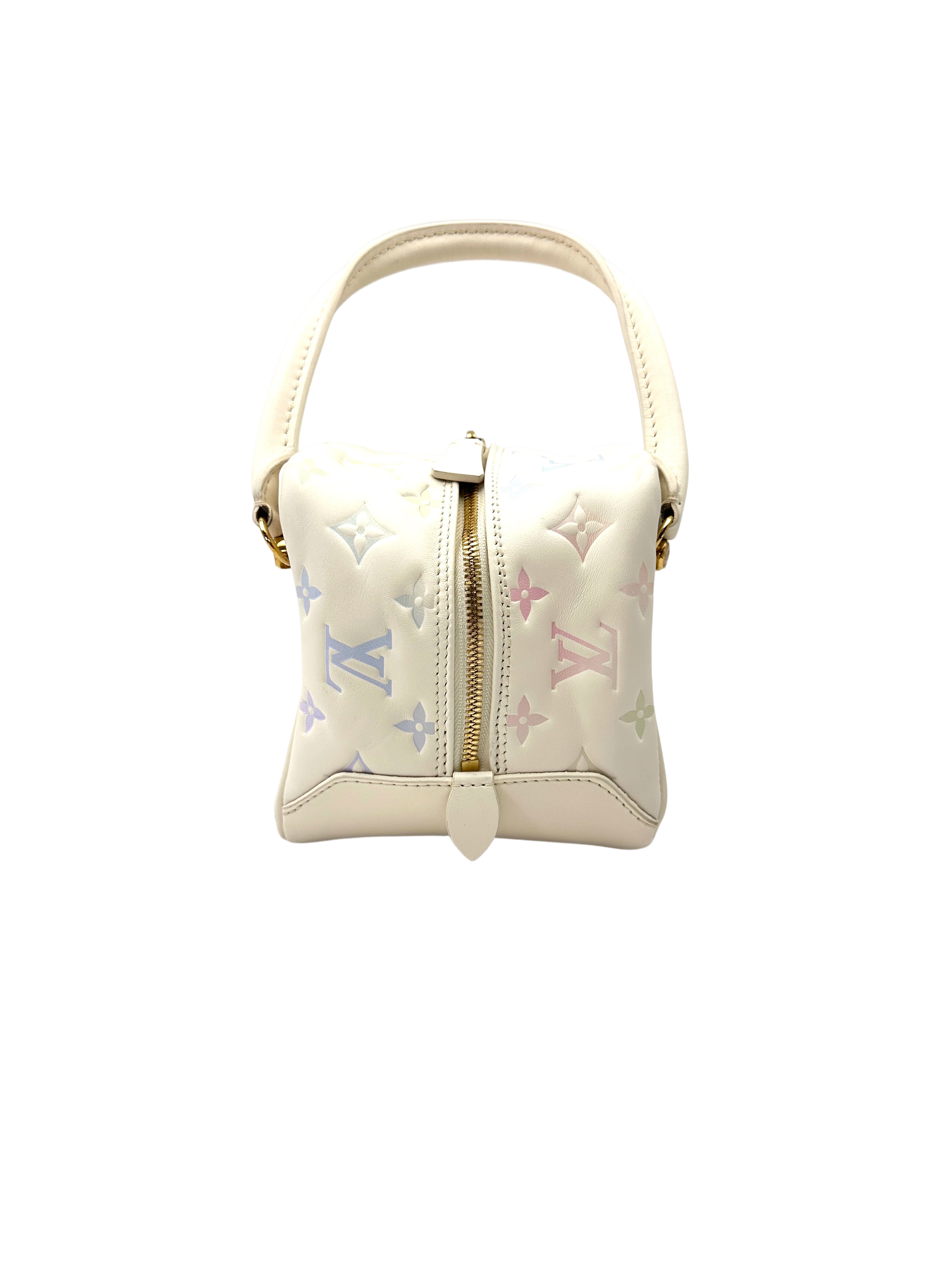 Louis Vuitton New Square Quartz Multicolor Monogram Embossed Leather Square Bag LV3010