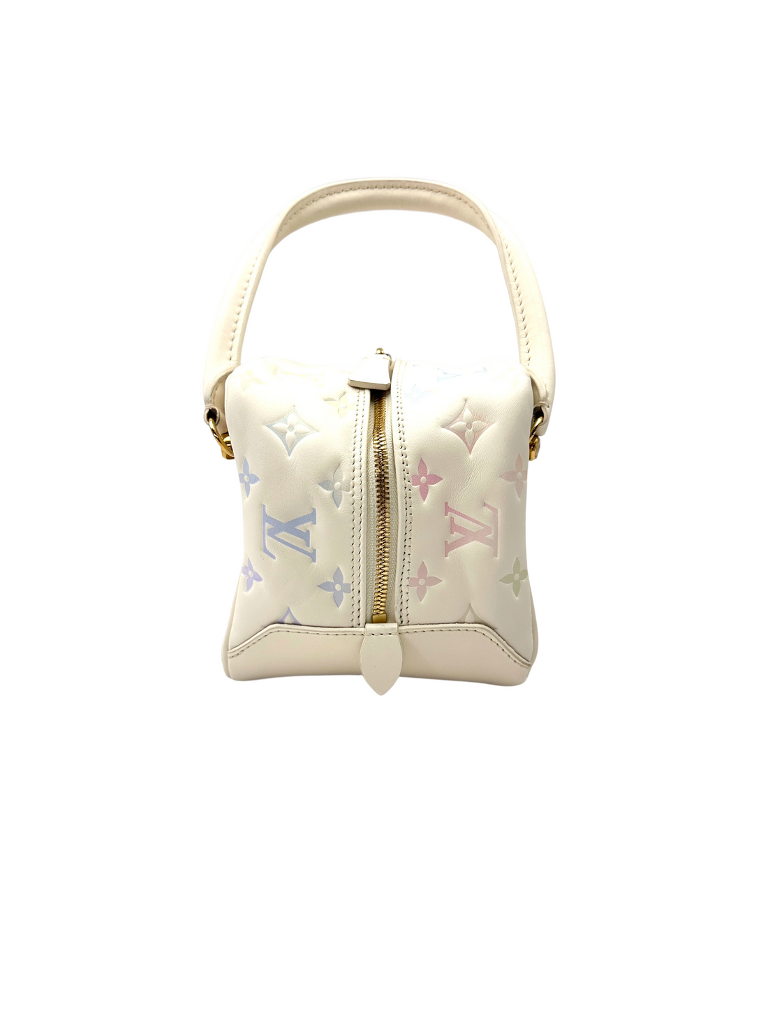 Louis Vuitton New Square Quartz Multicolor Monogram Embossed Leather Square Bag LV3010
