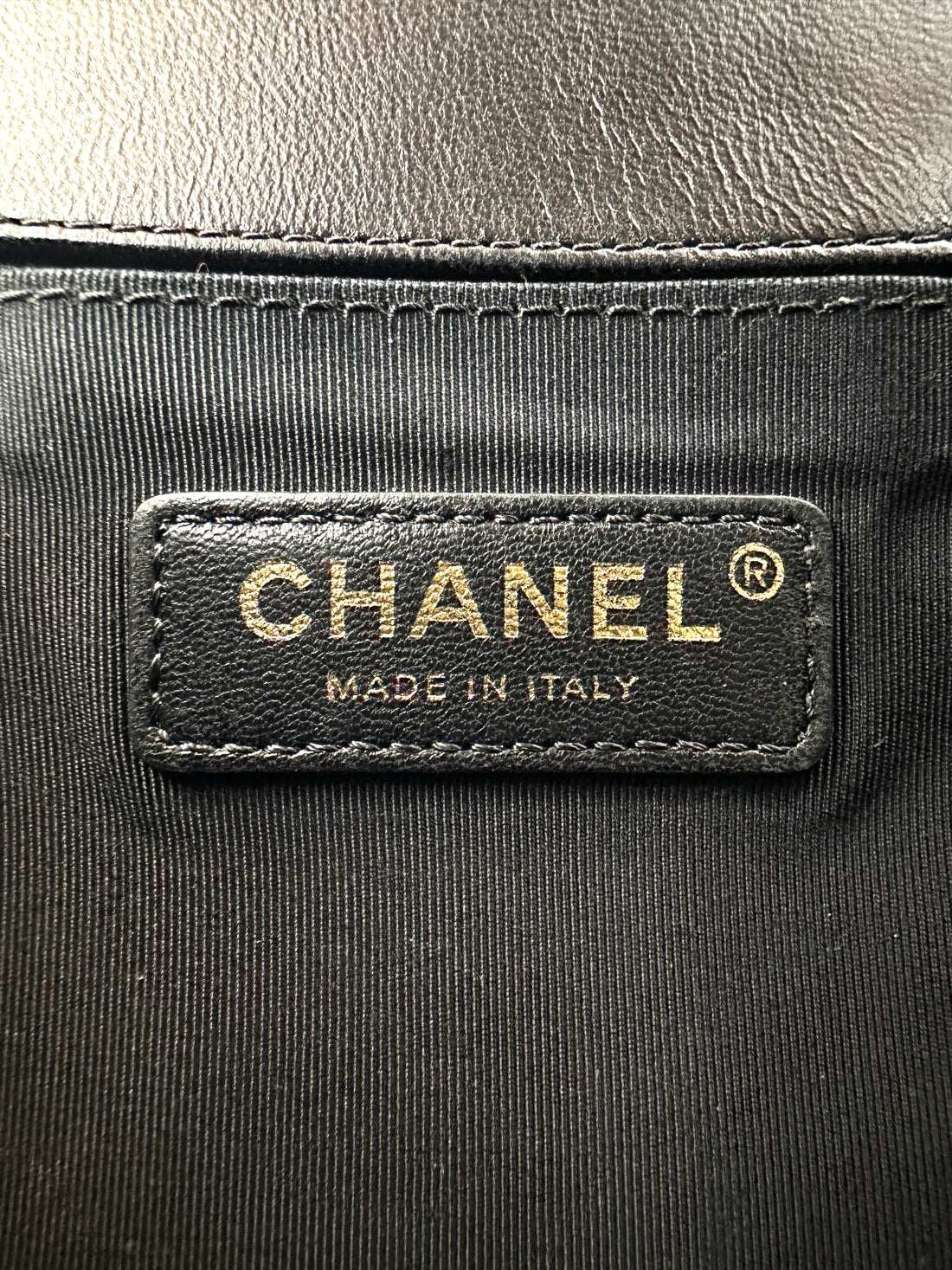 Chanel LeBoy Black/White Chevron Quilted Leather Medium Size Flap Bag With Gold Buckle(23***64)  CC2142