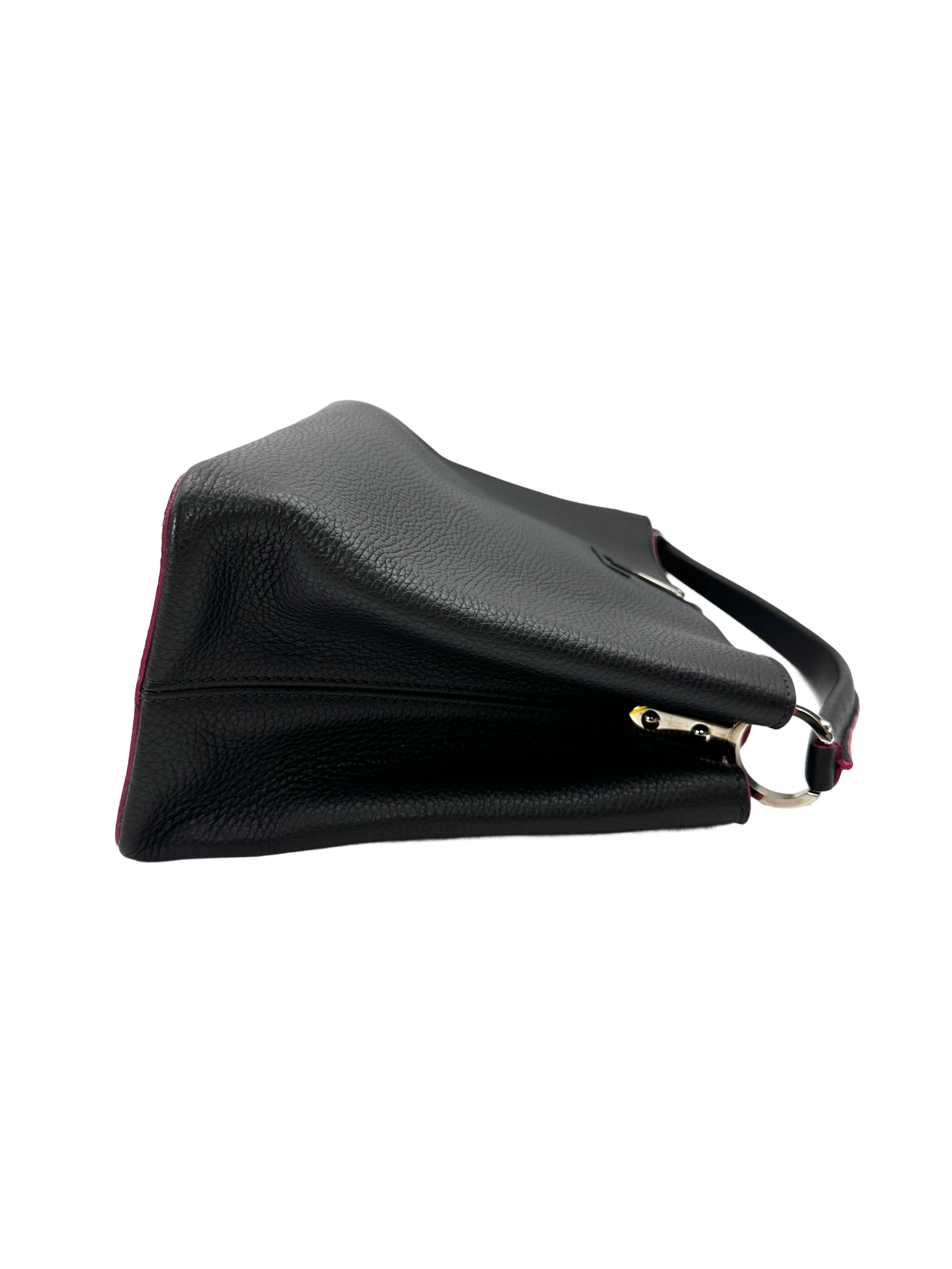 Louis Vuitton Capucines GM Black Taurillon Leather Handle Bag LV3019