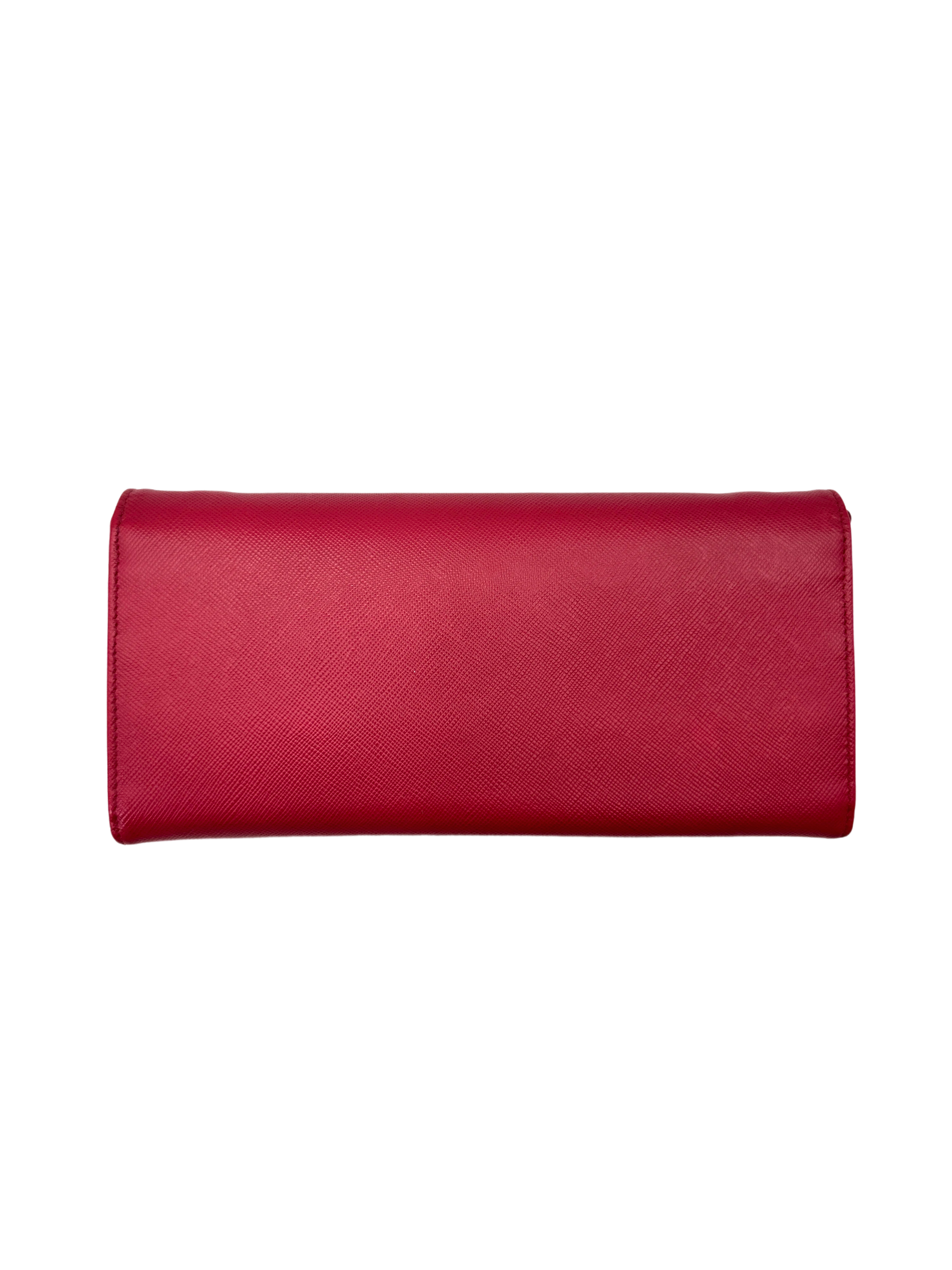Prada Pink Saffiano Leather Long Wallet PR466
